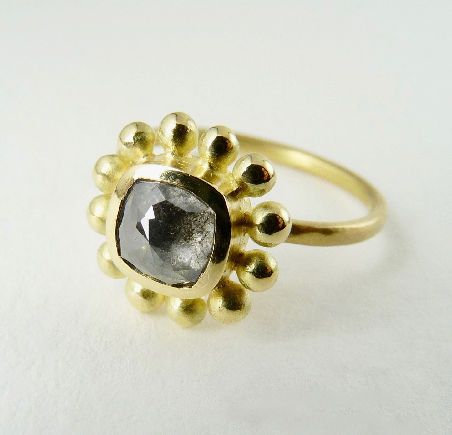 Salt & Pepper Courtesan Ring