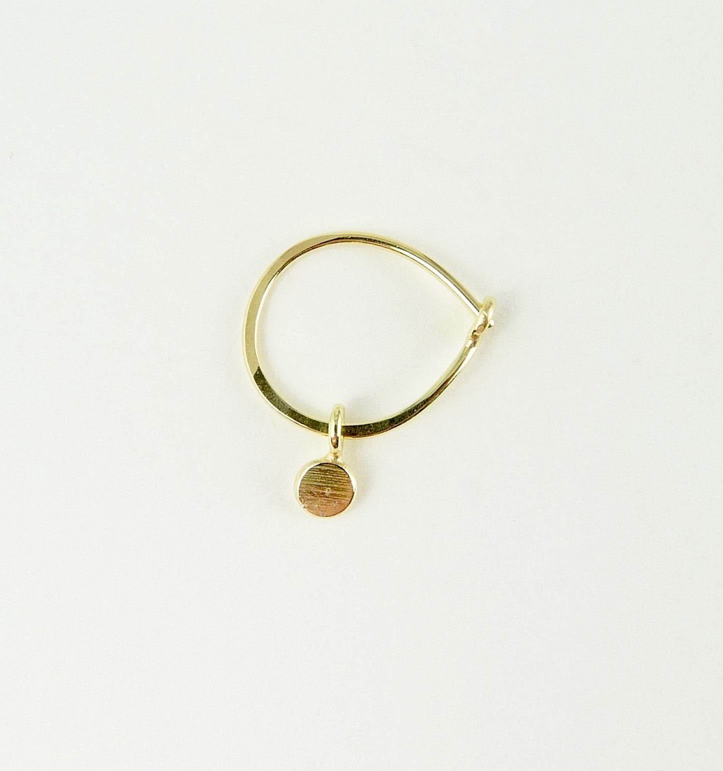 18ct Gold hoop earring with assorted gold charms
