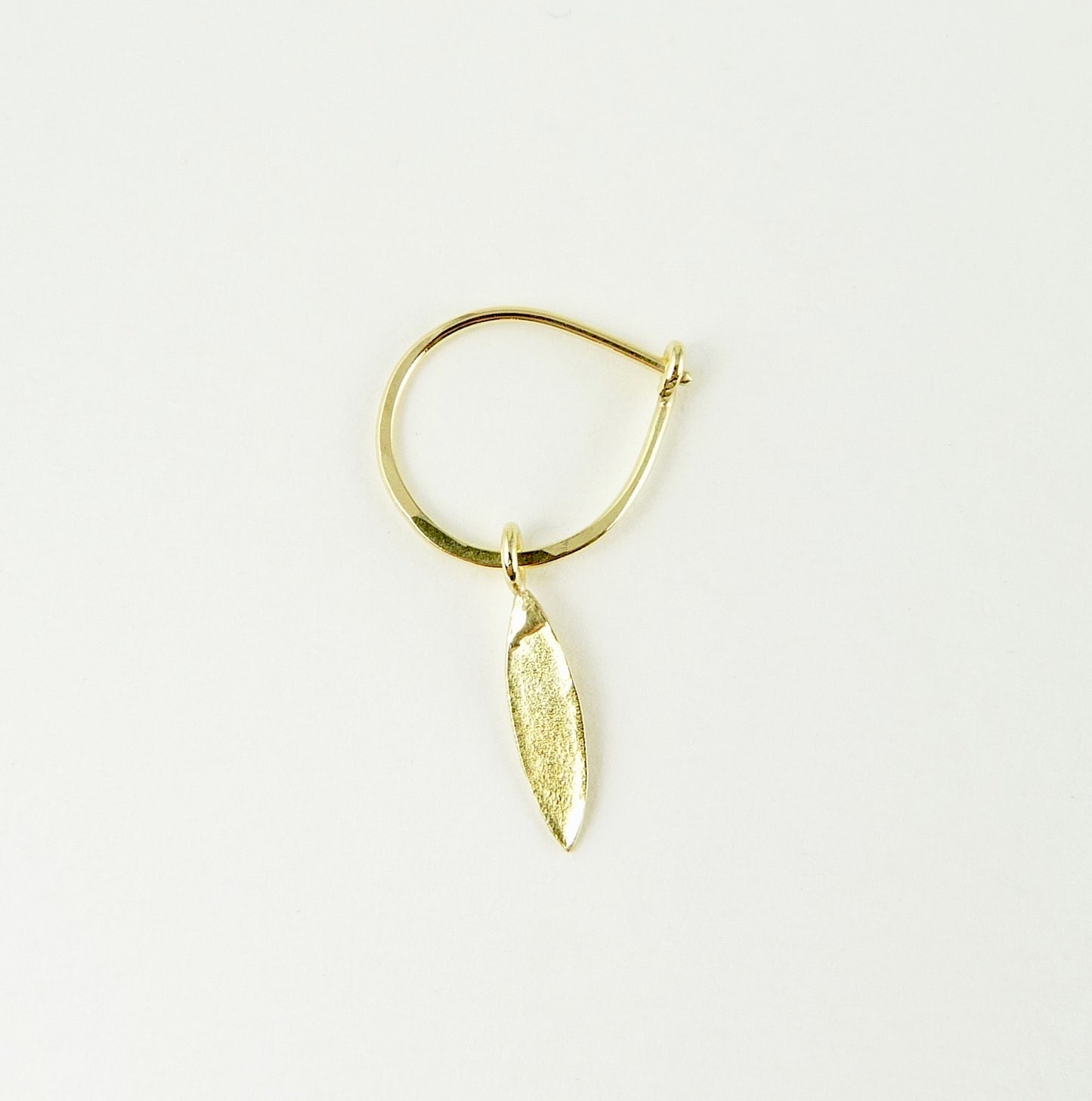 18ct Gold hoop earring with assorted gold charms