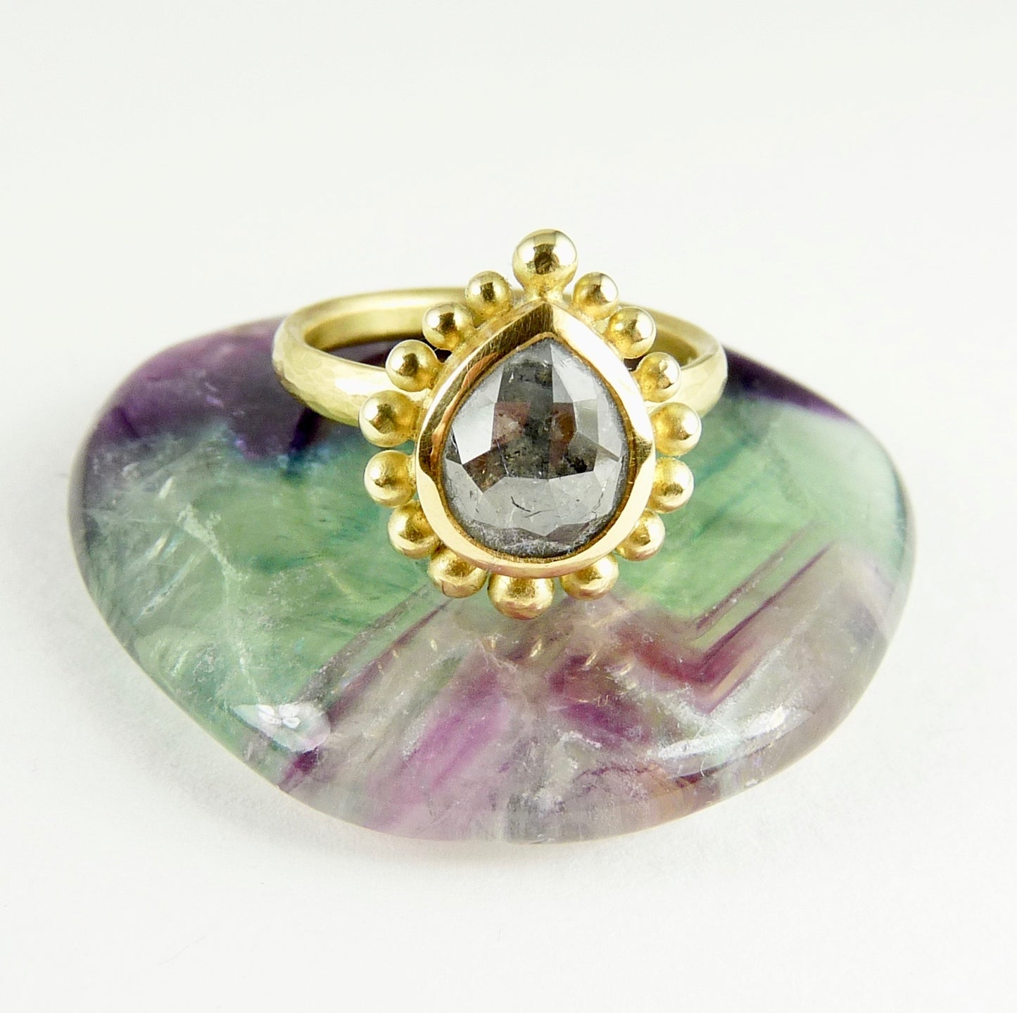 Grey Diamond Courtesan Ring