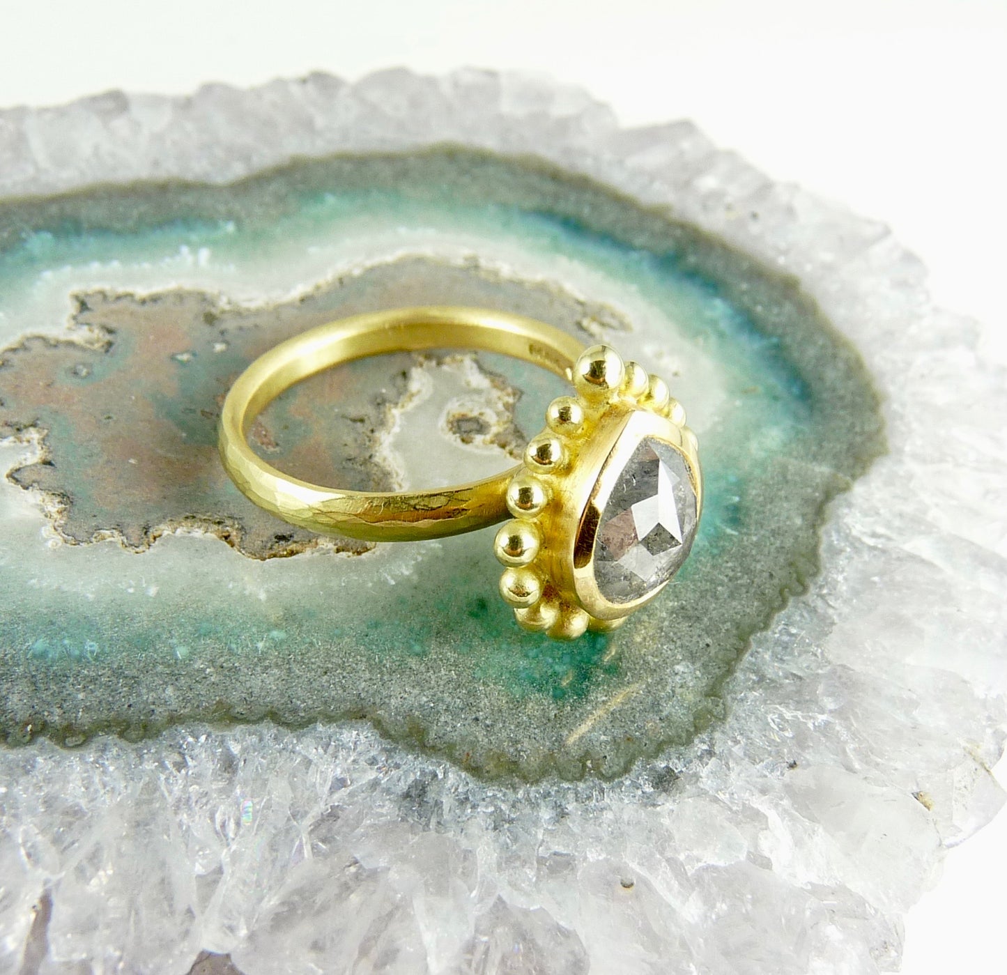 Grey Diamond Courtesan Ring