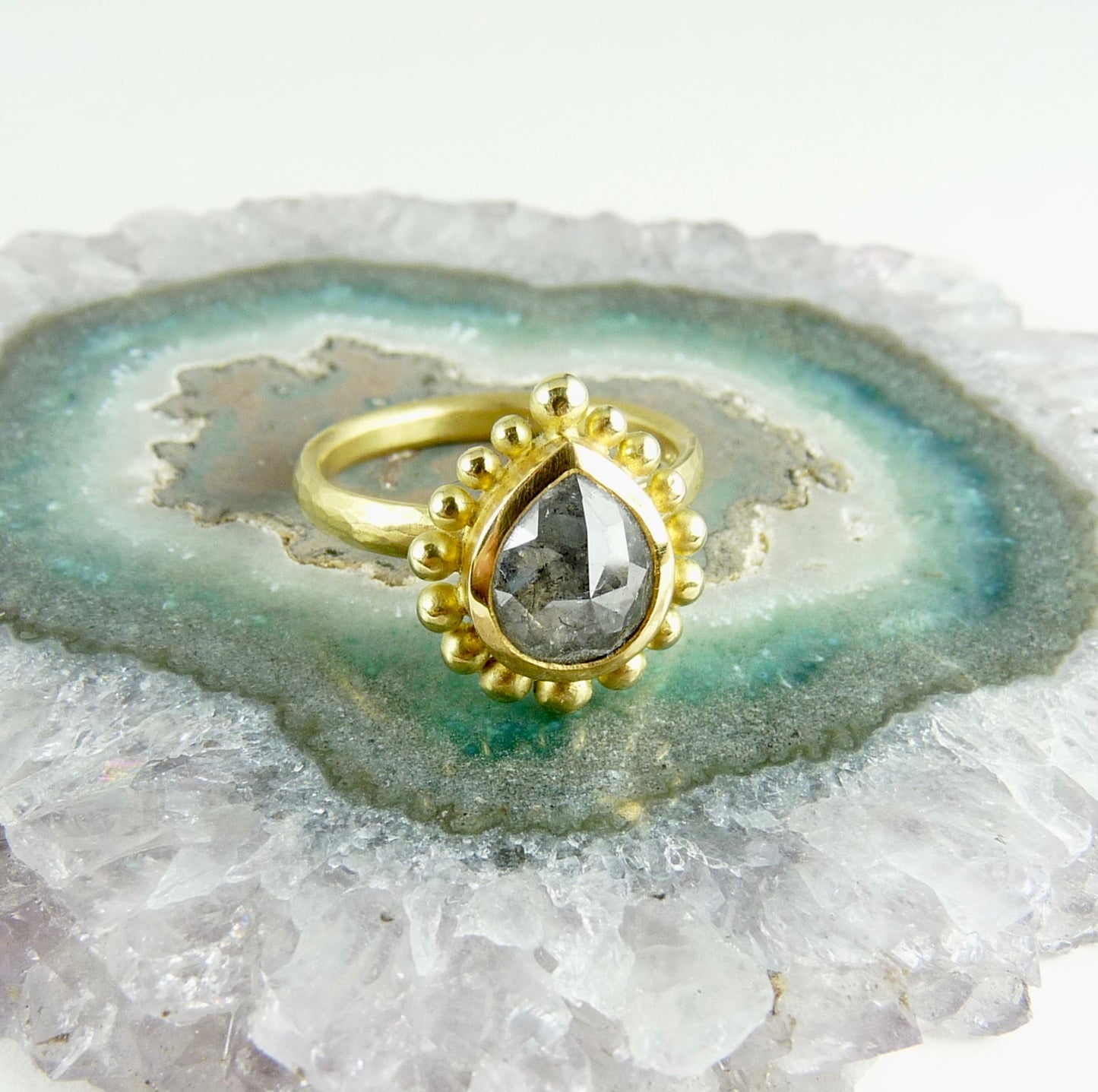 Grey Diamond Courtesan Ring