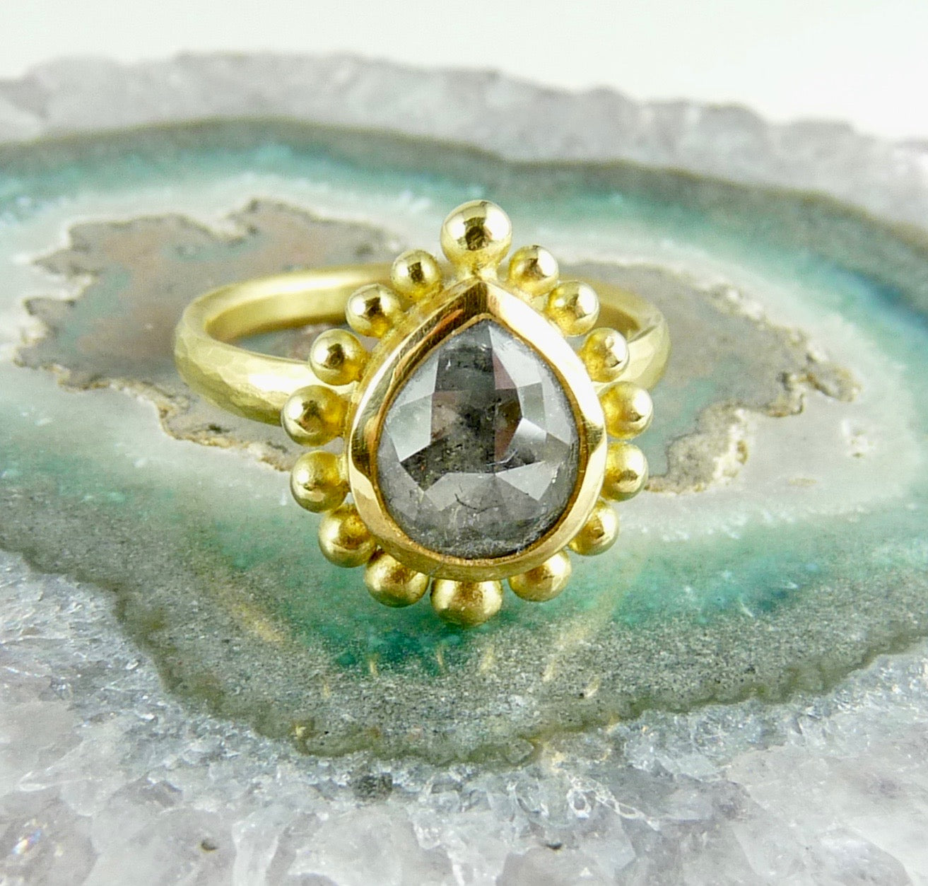 Grey Diamond Courtesan Ring