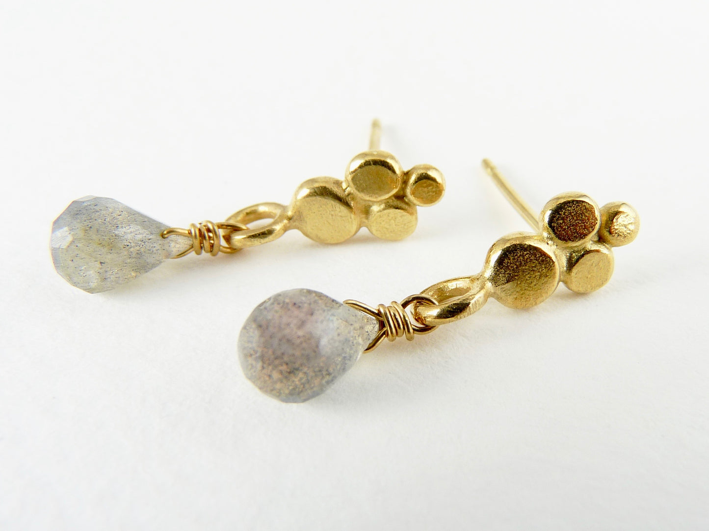 Darcy Gemstone Drop Stud Earring