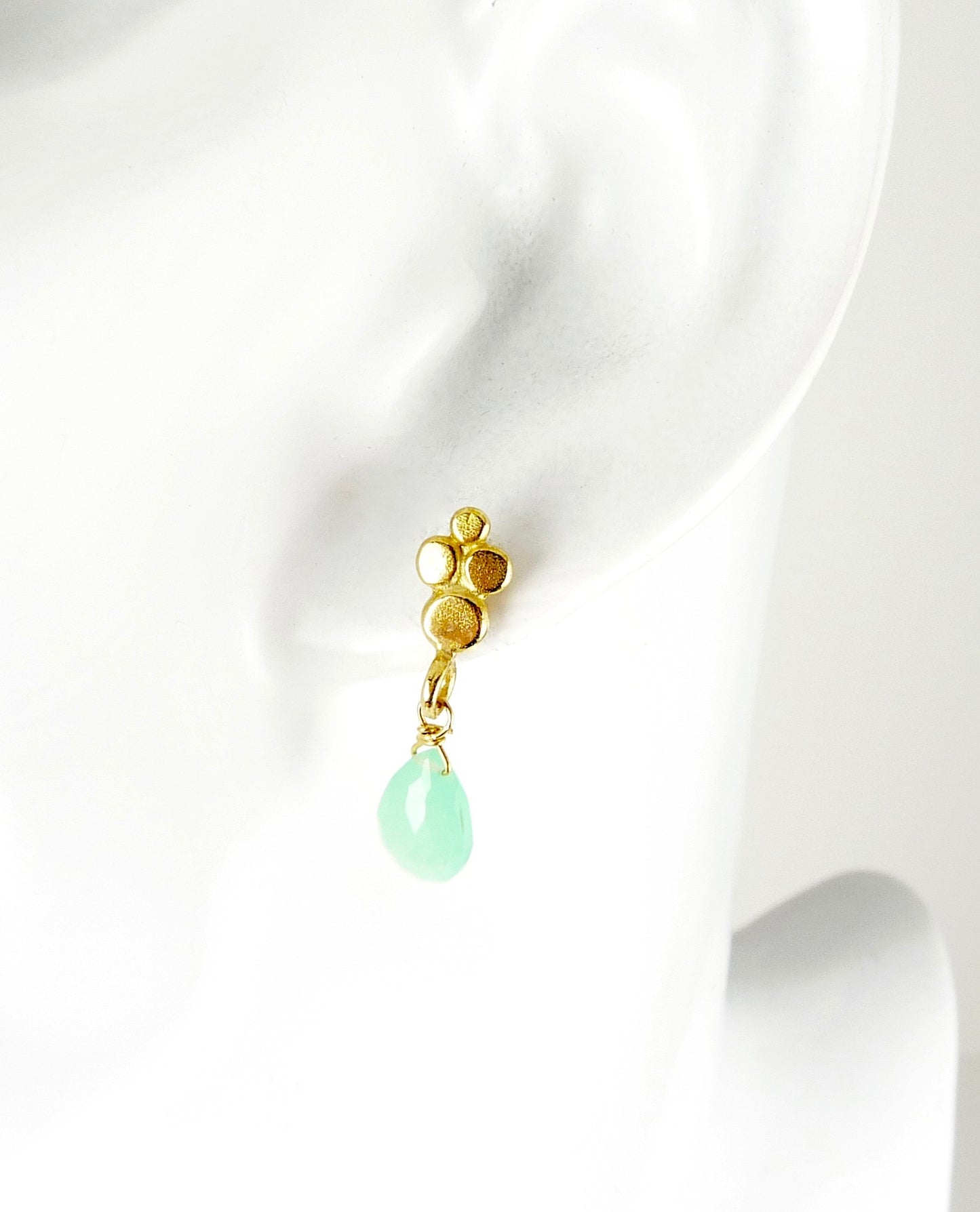 Darcy Gemstone Drop Stud Earring