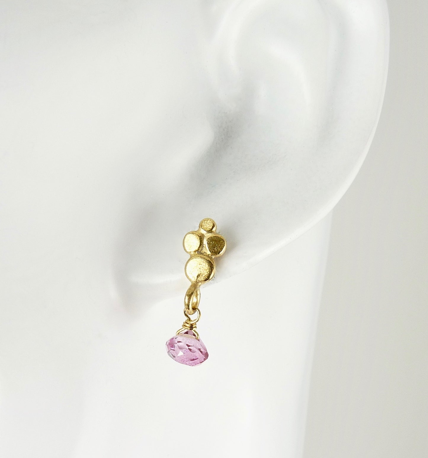 Darcy Gemstone Drop Stud Earring