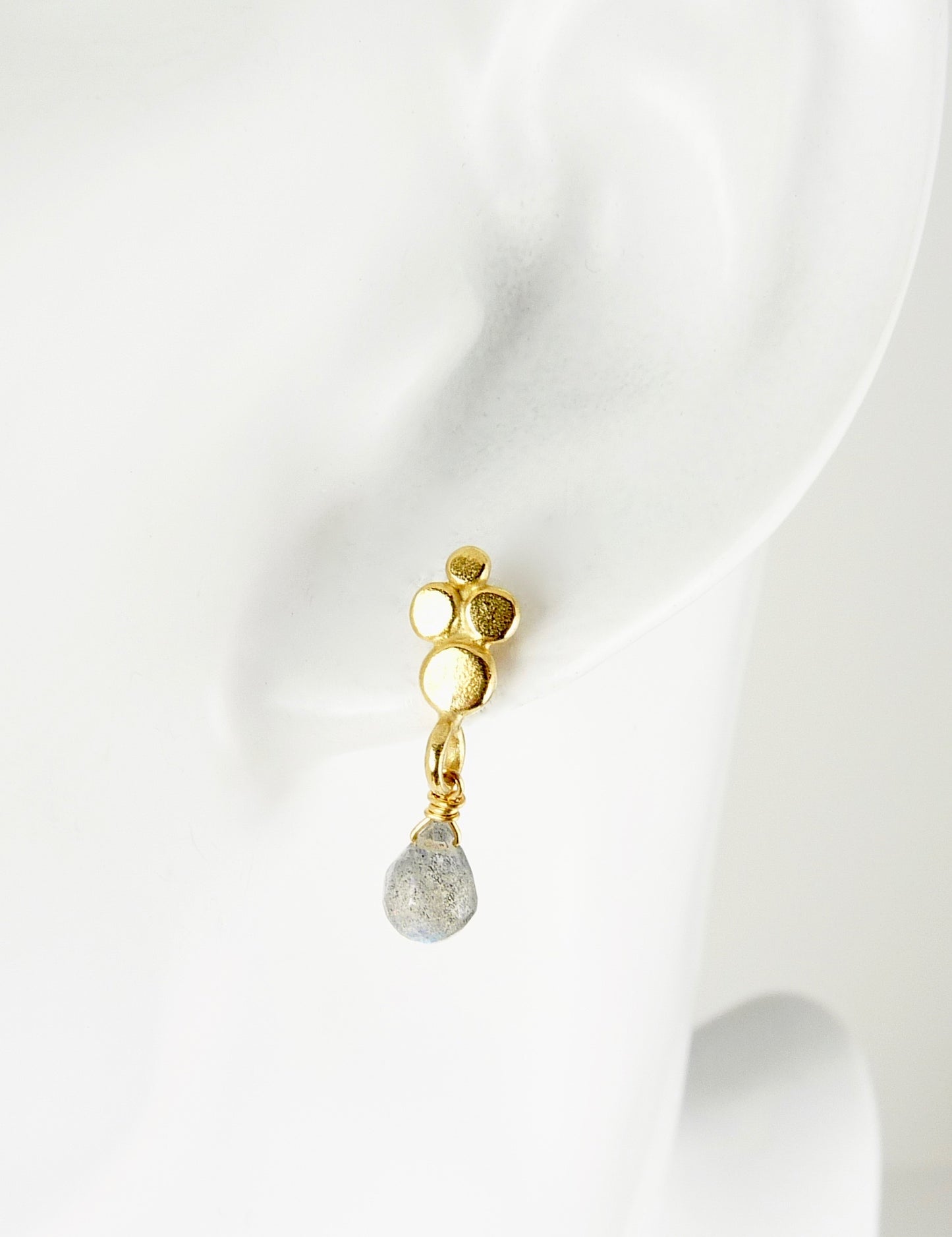 Darcy Gemstone Drop Stud Earring