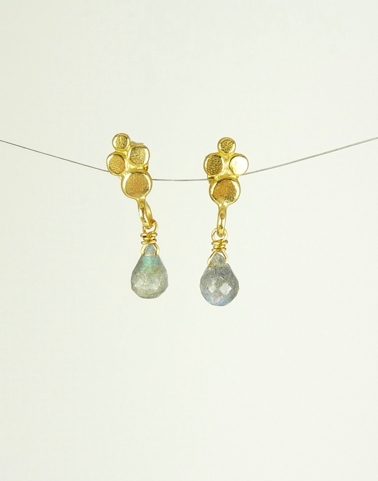 Darcy Gemstone Drop Stud Earring