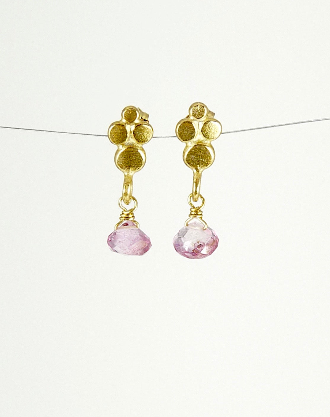 Darcy Gemstone Drop Stud Earring