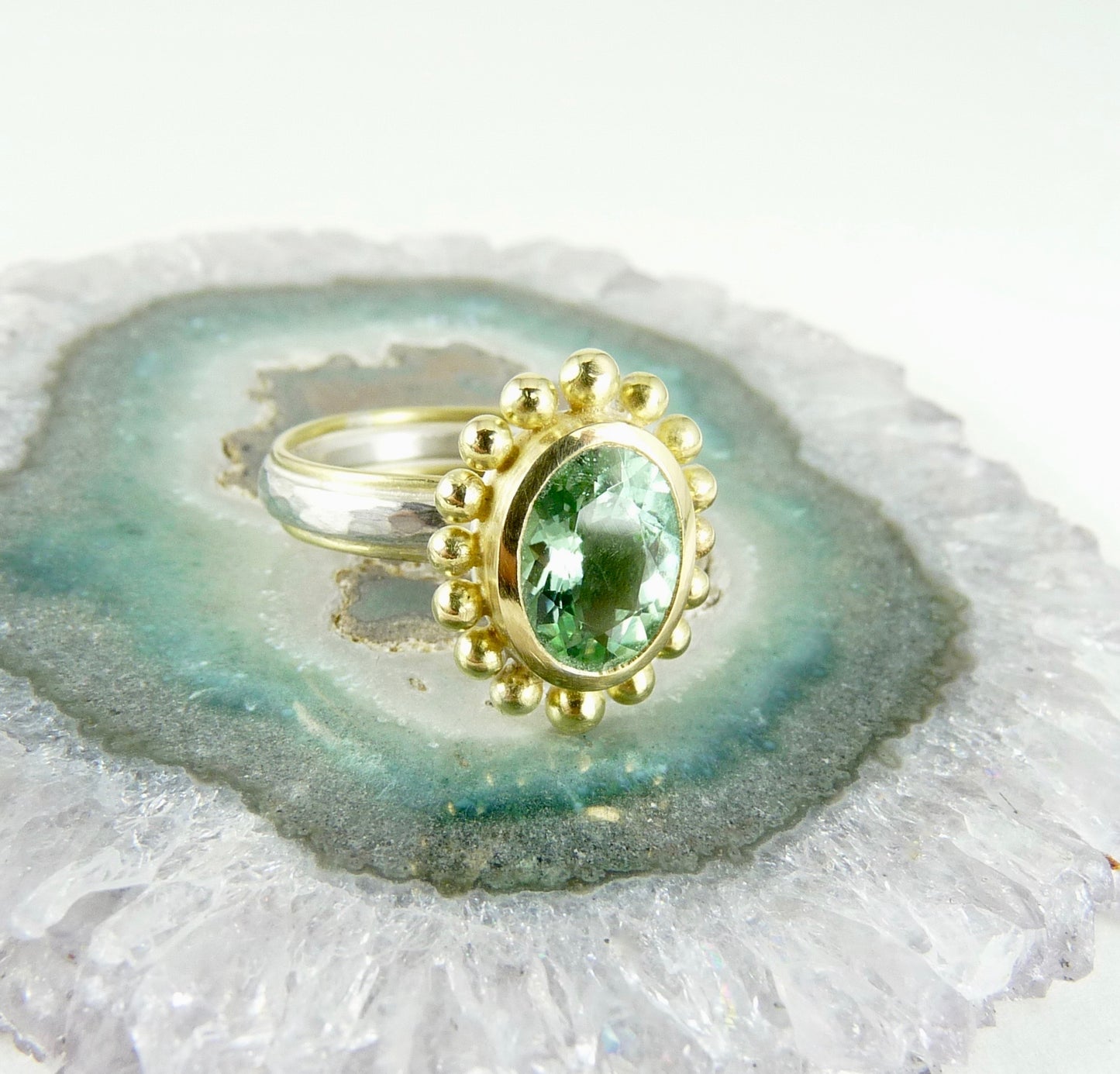 Mint Tourmaline Courtesan Ring
