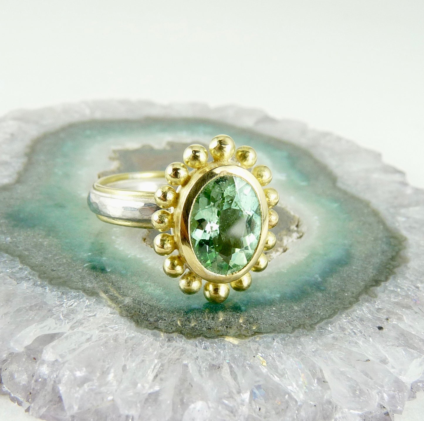 Mint Tourmaline Courtesan Ring