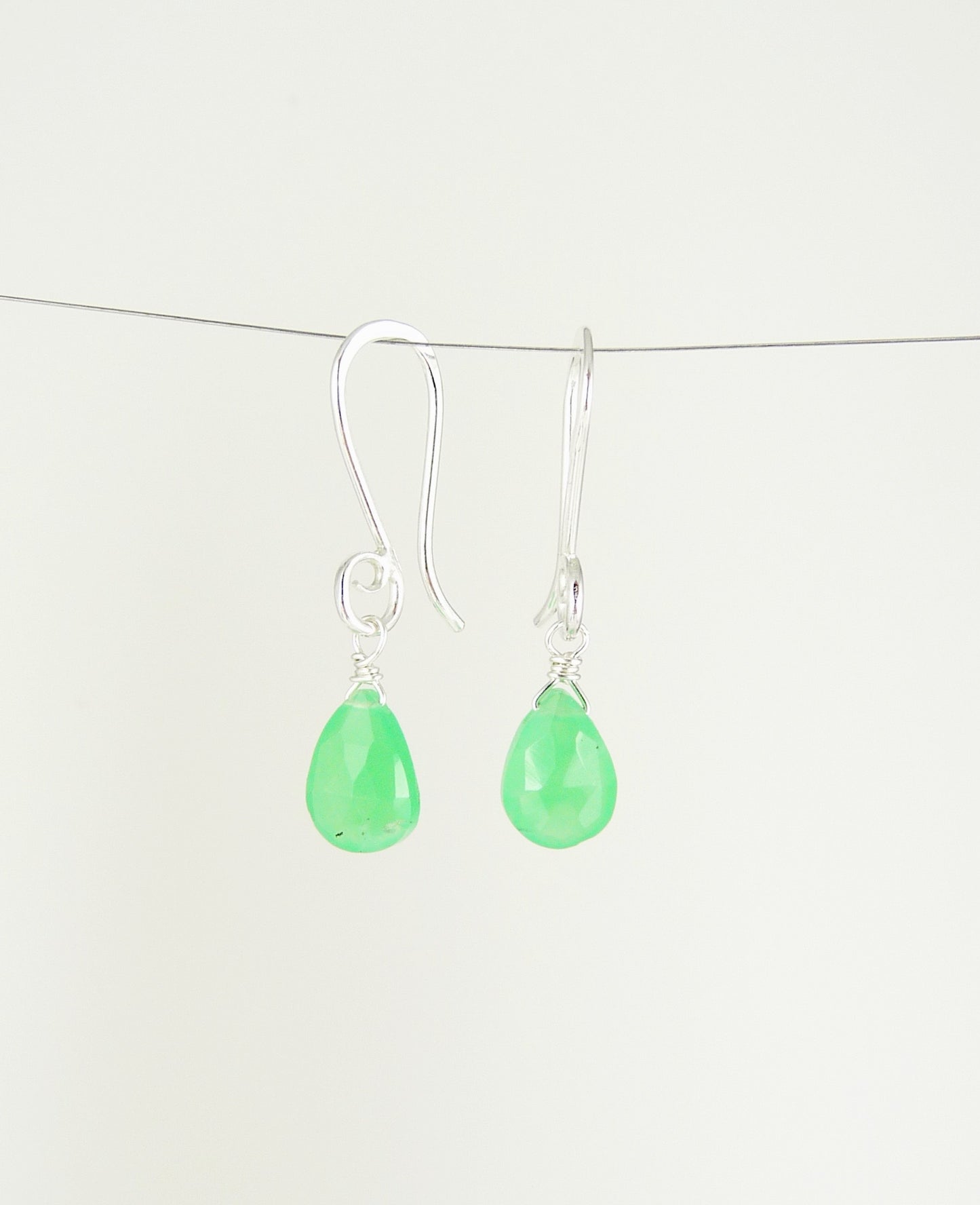 Silver Scarlett Gemstone Drop Earrings