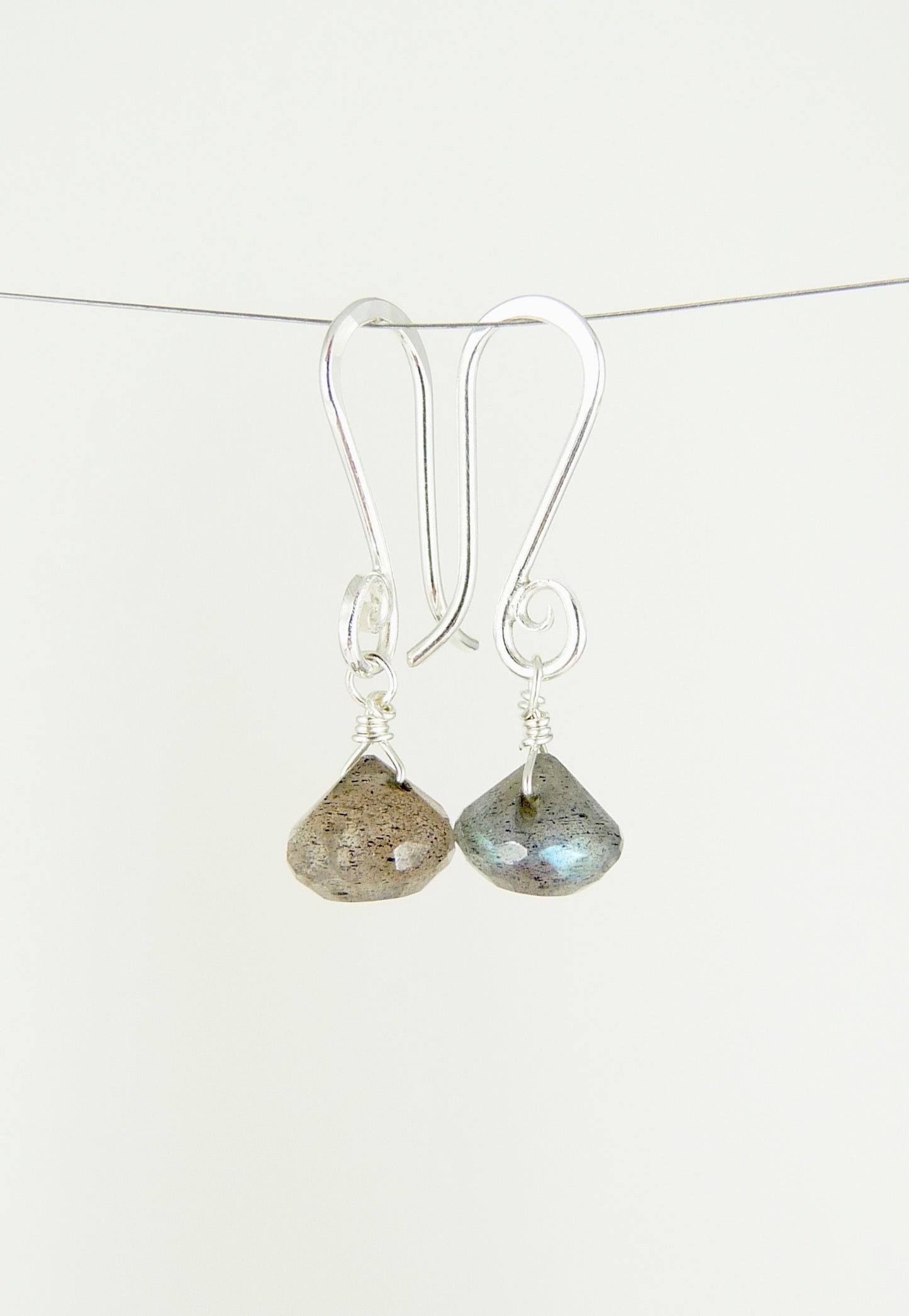 Silver Scarlett Gemstone Drop Earrings
