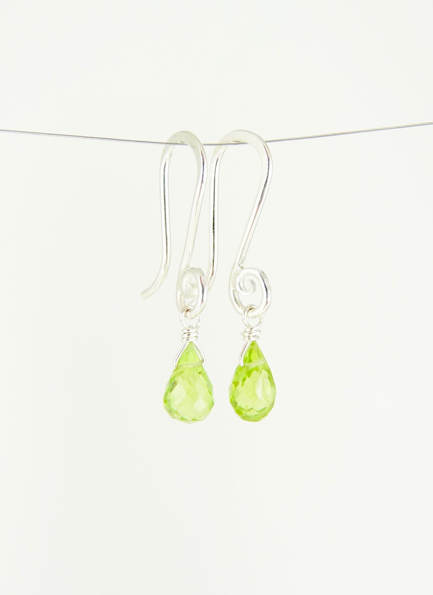 Silver Scarlett Gemstone Drop Earrings