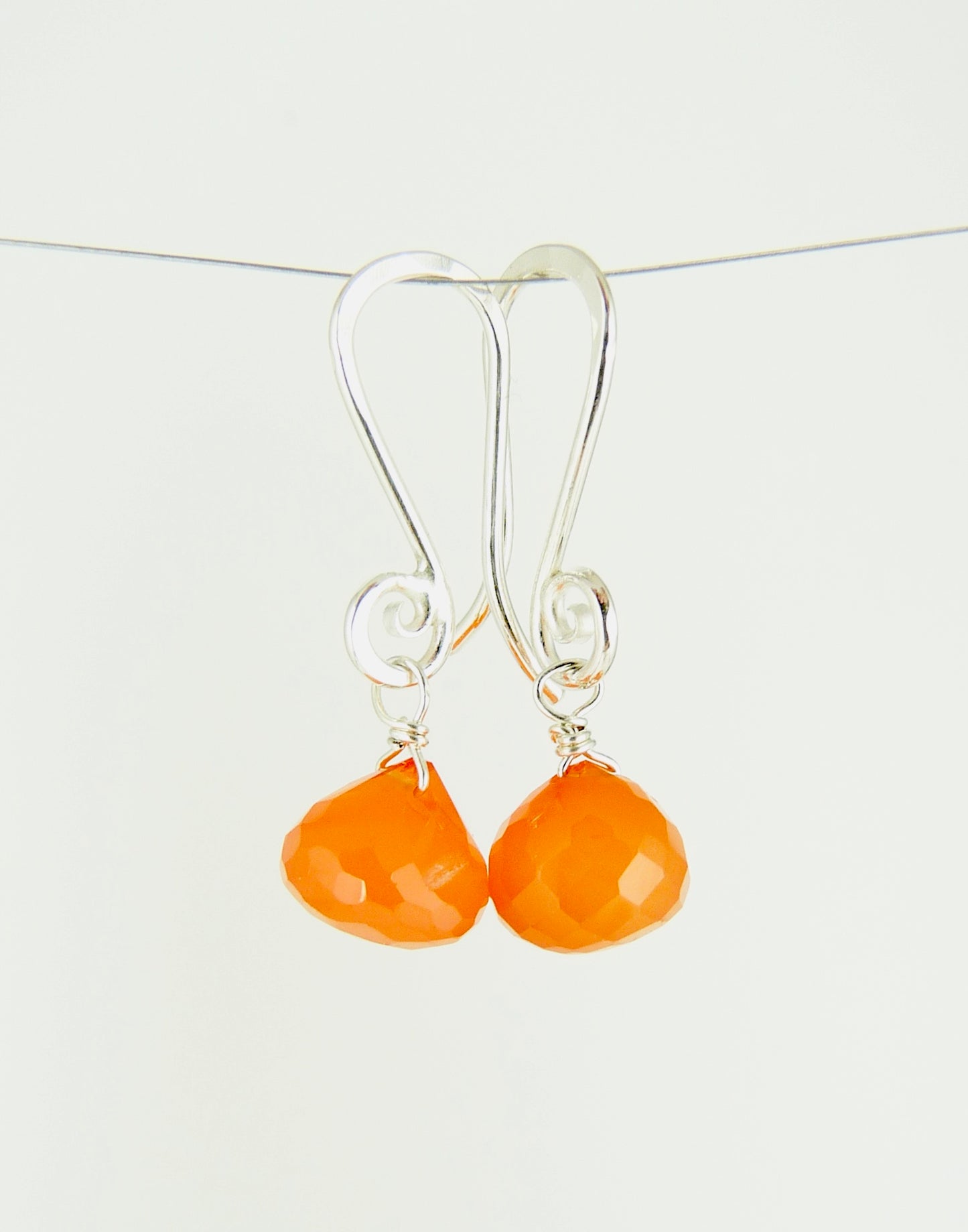 Silver Scarlett Gemstone Drop Earrings