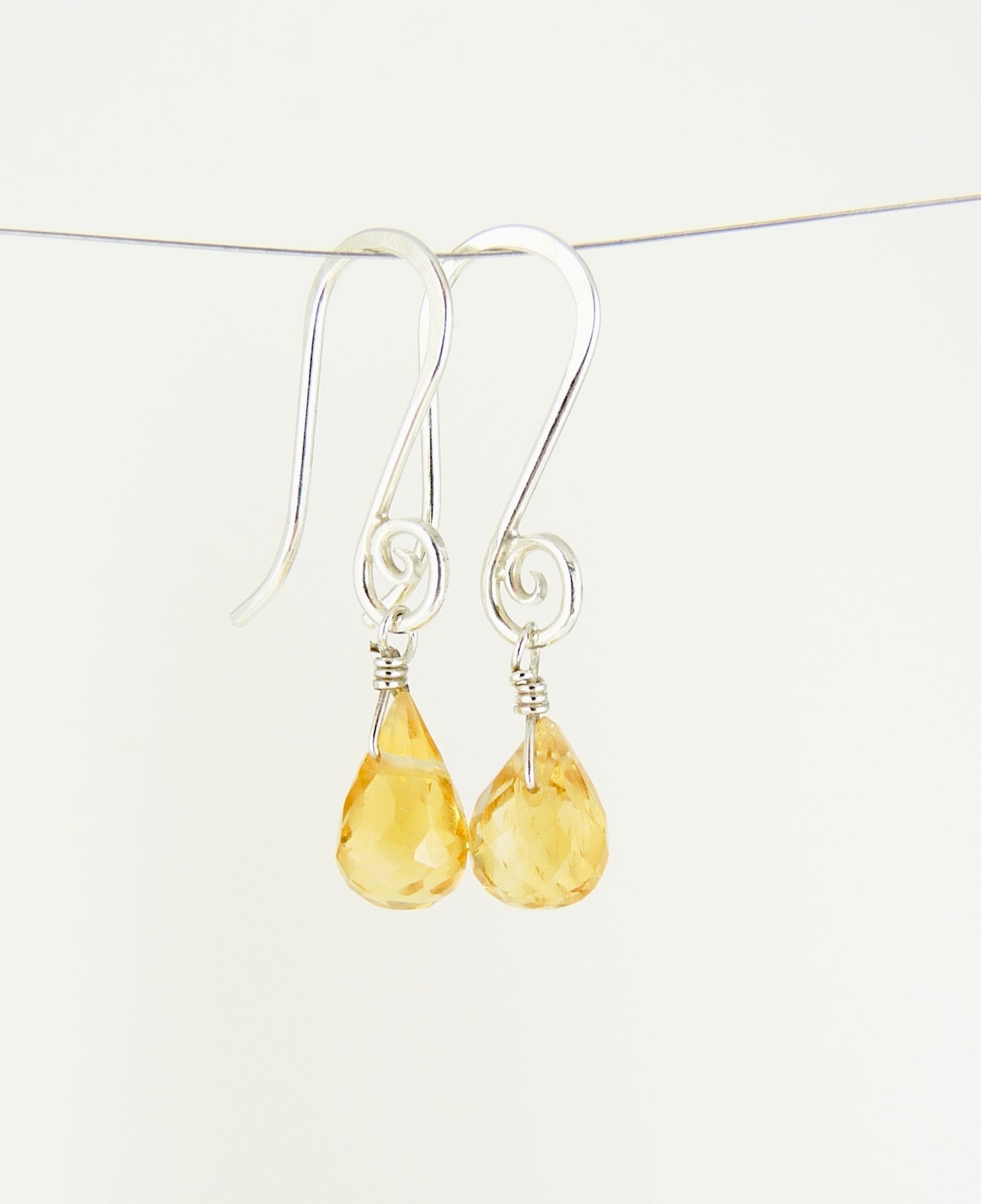 Silver Scarlett Gemstone Drop Earrings