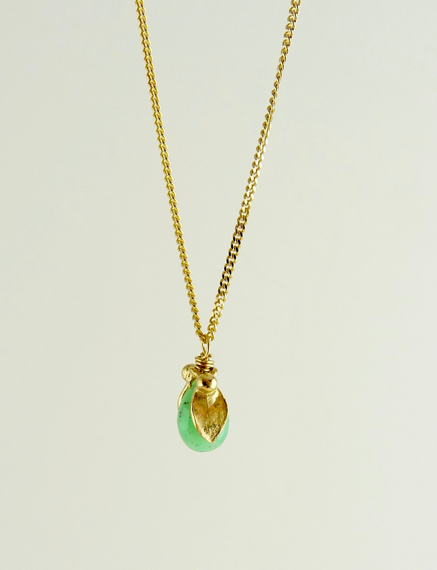 Phoebe Leaf Gemstone Pendant