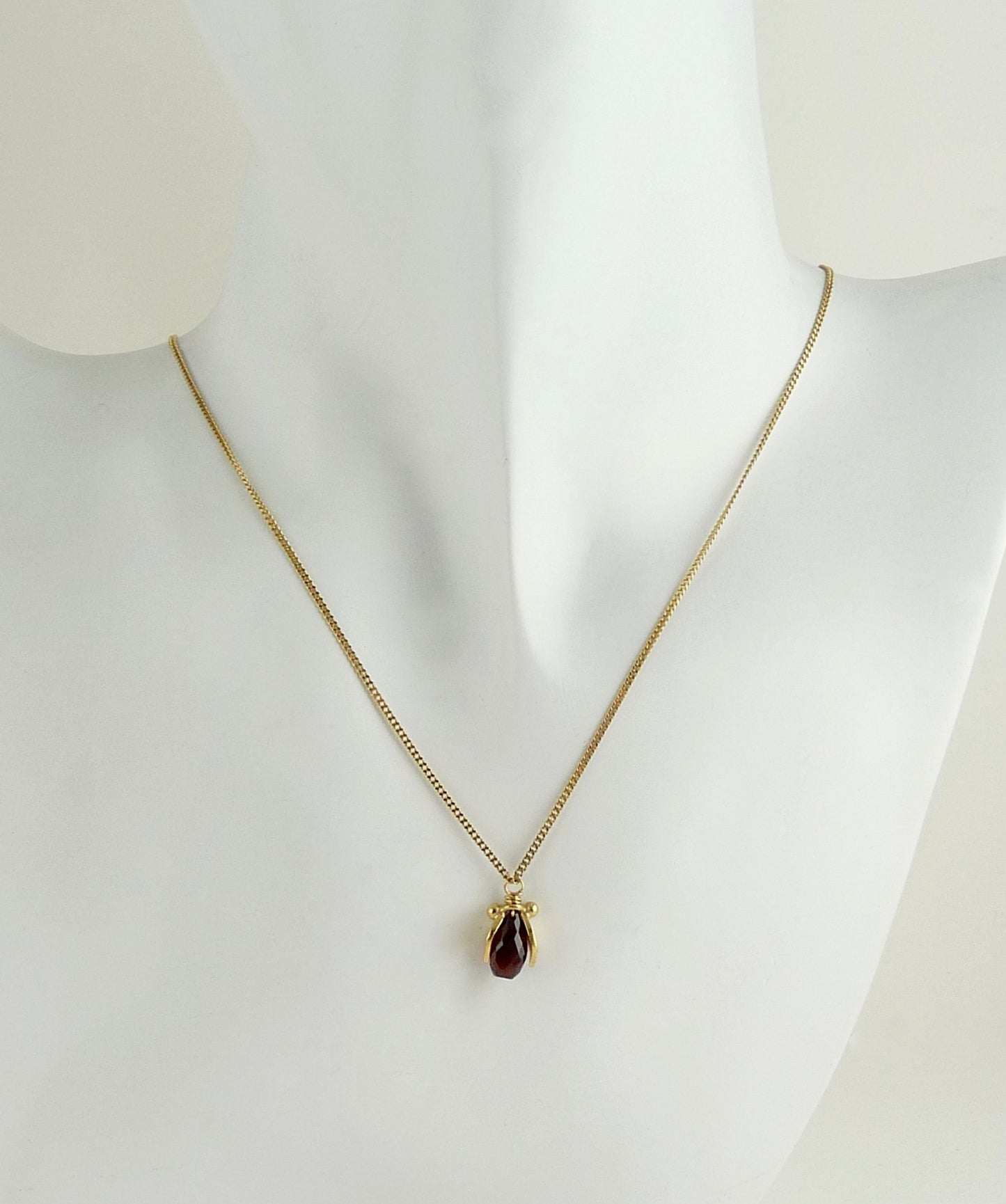 Phoebe Leaf Gemstone Pendant
