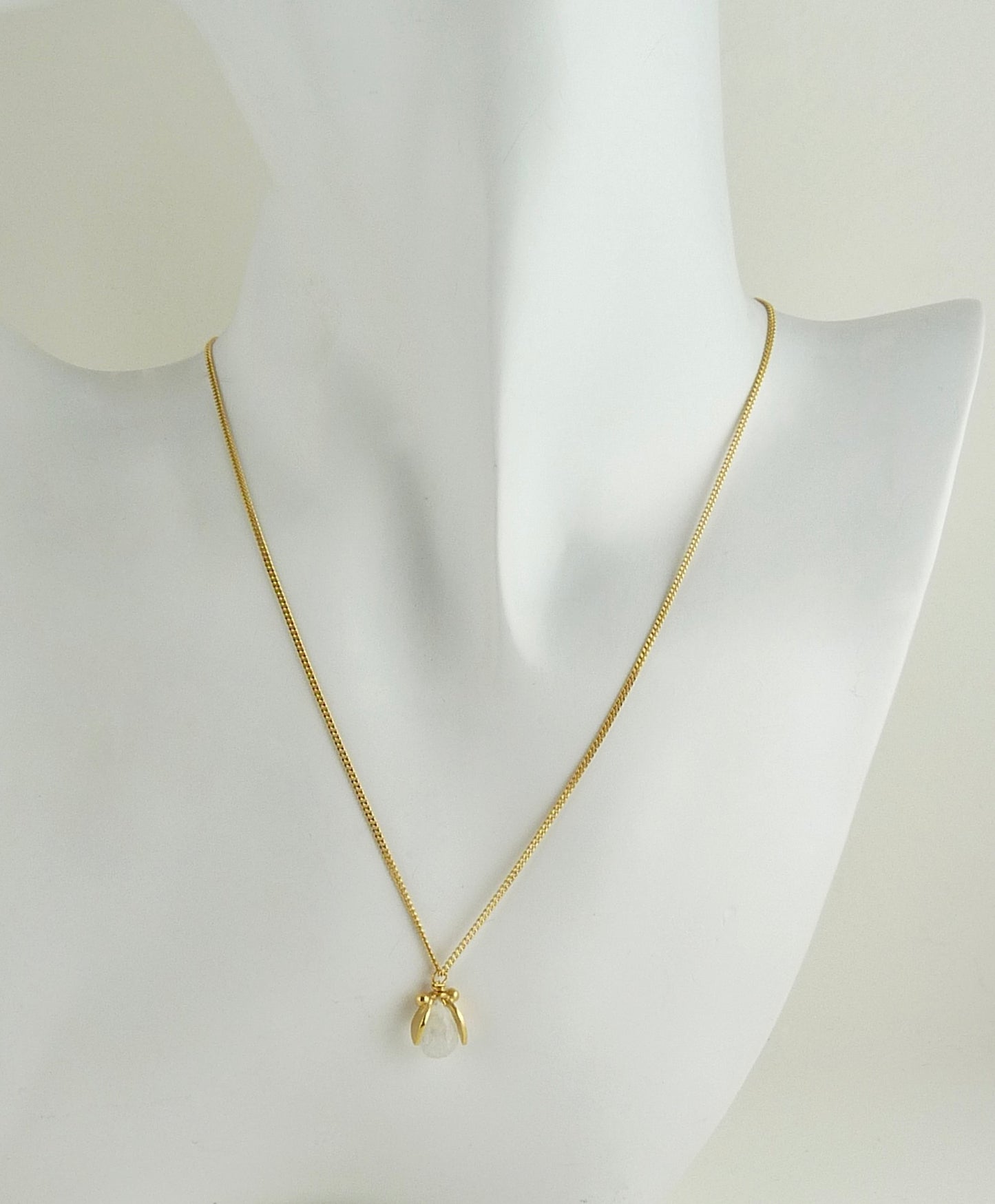 Phoebe Leaf Gemstone Pendant