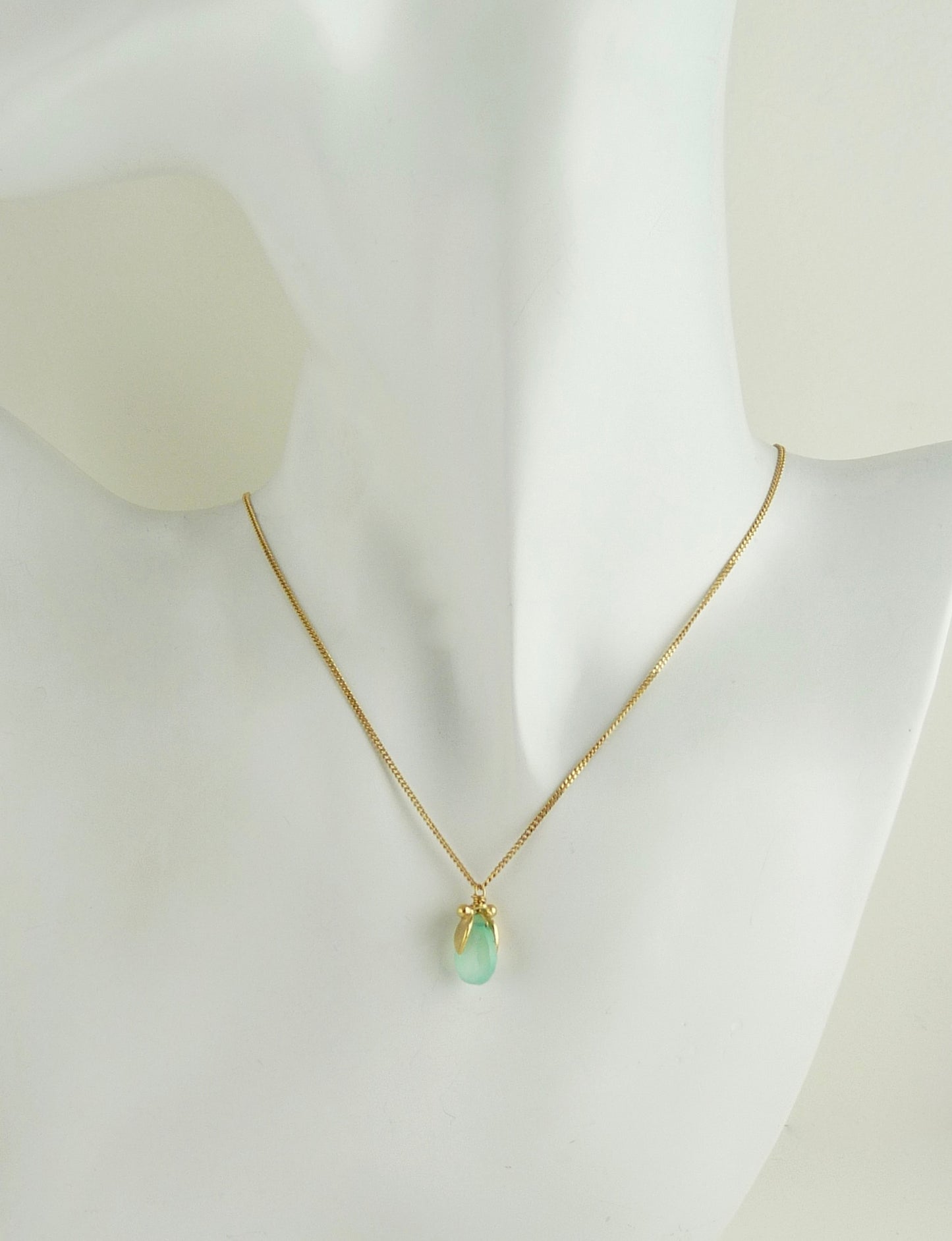Phoebe Leaf Gemstone Pendant