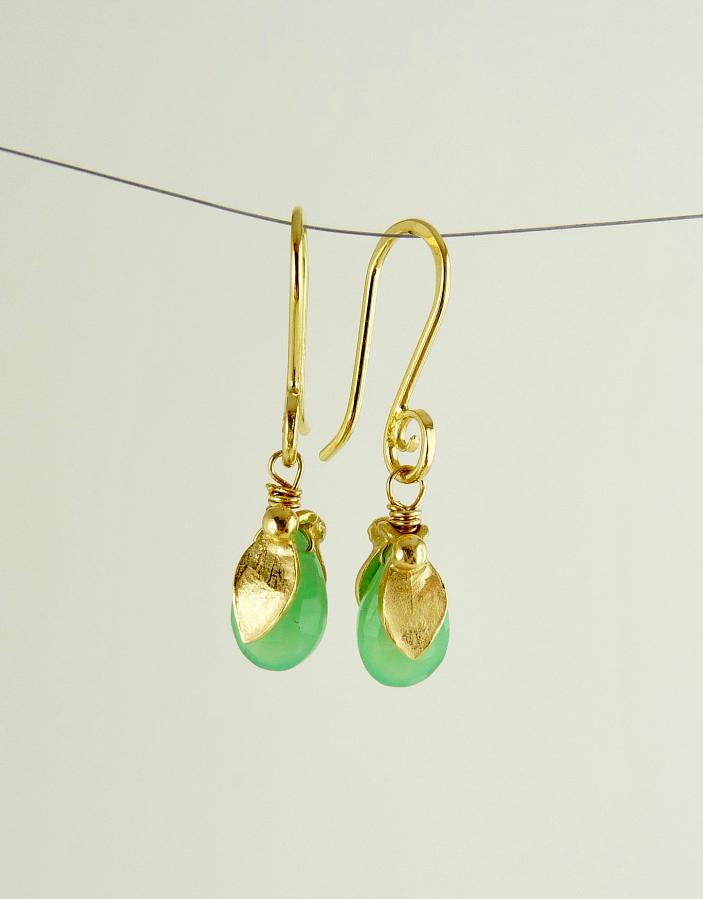 Phoebe Leaf Earrings 18ct Gold Plate