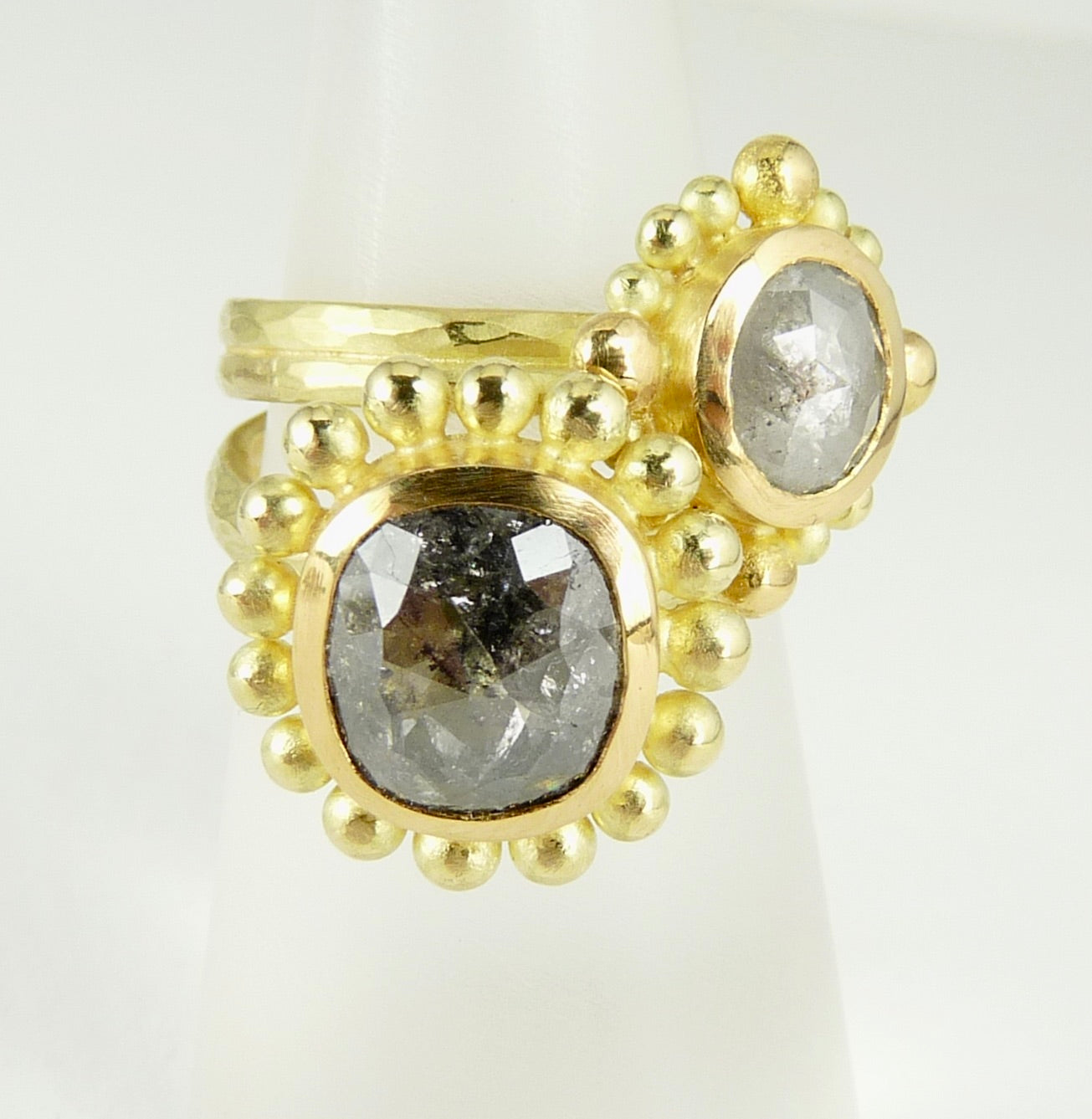 18ct & 22ct Ice Diamond Courtesan Ring