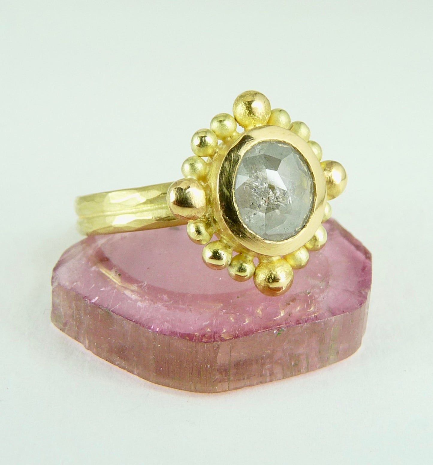 18ct & 22ct Ice Diamond Courtesan Ring
