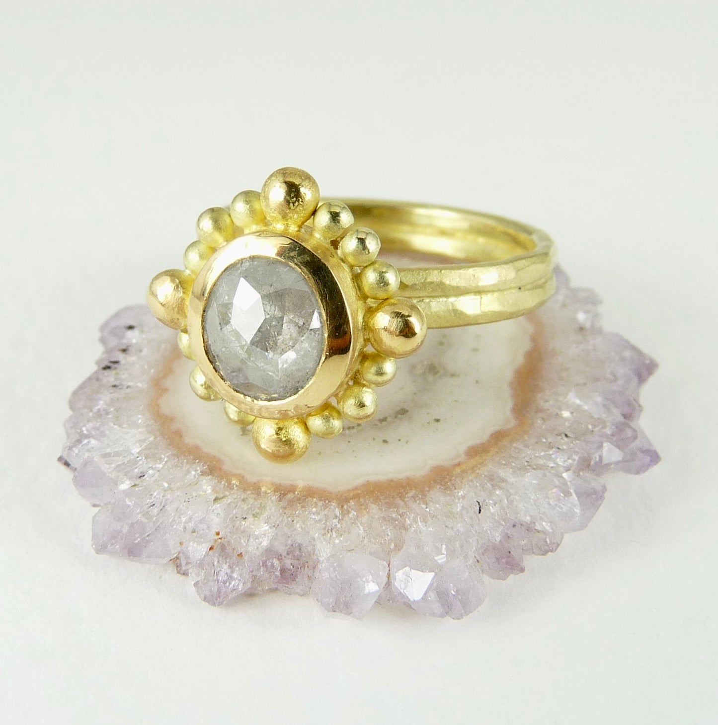 18ct & 22ct Ice Diamond Courtesan Ring