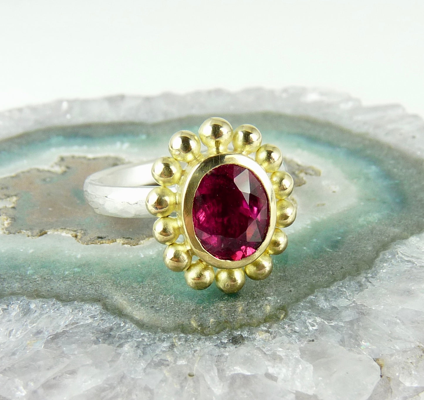 Rubellite Tourmaline Courtesan Ring