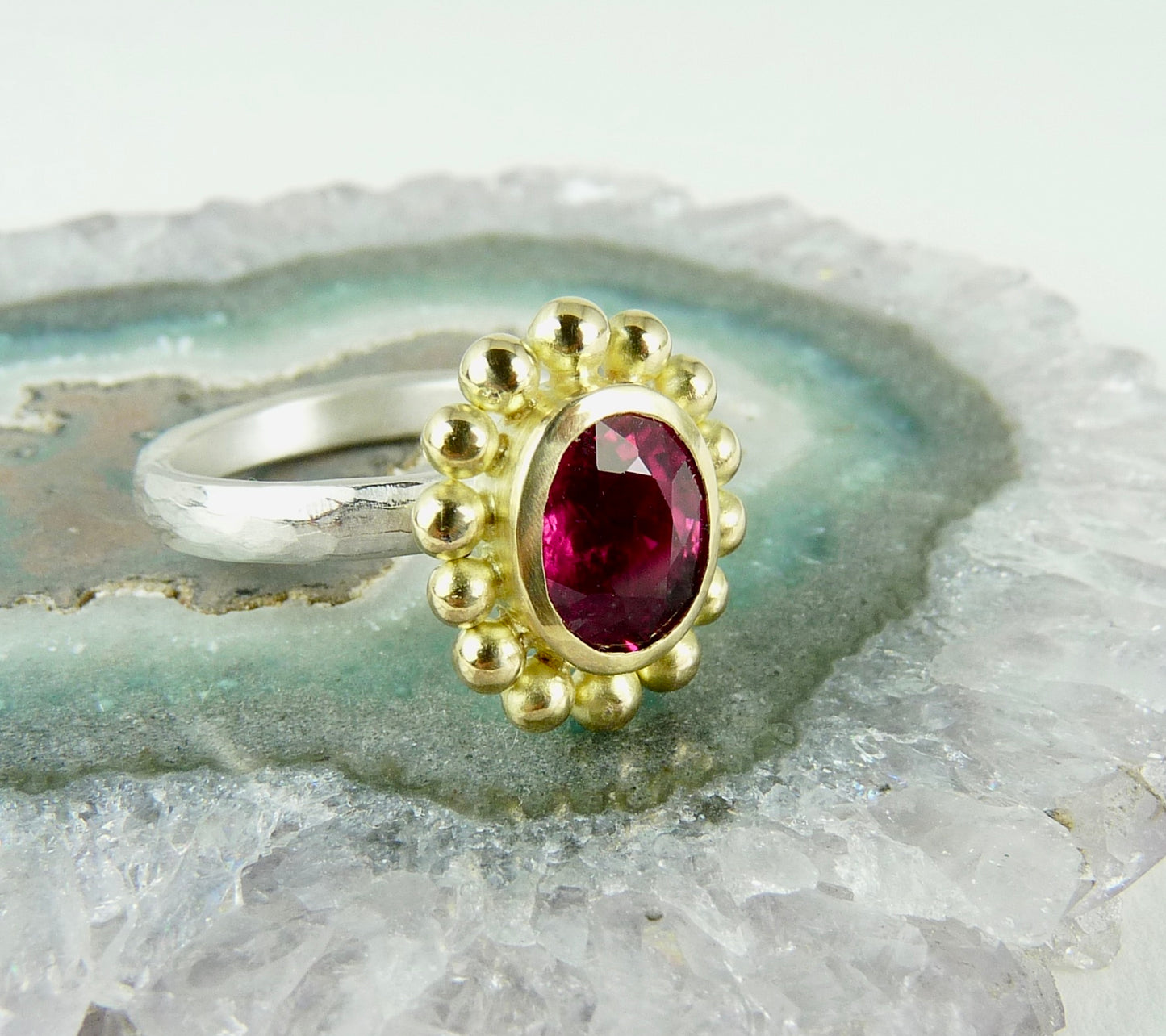 Rubellite Tourmaline Courtesan Ring