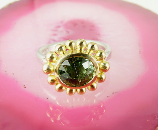Mint Tourmaline Courtesan Ring