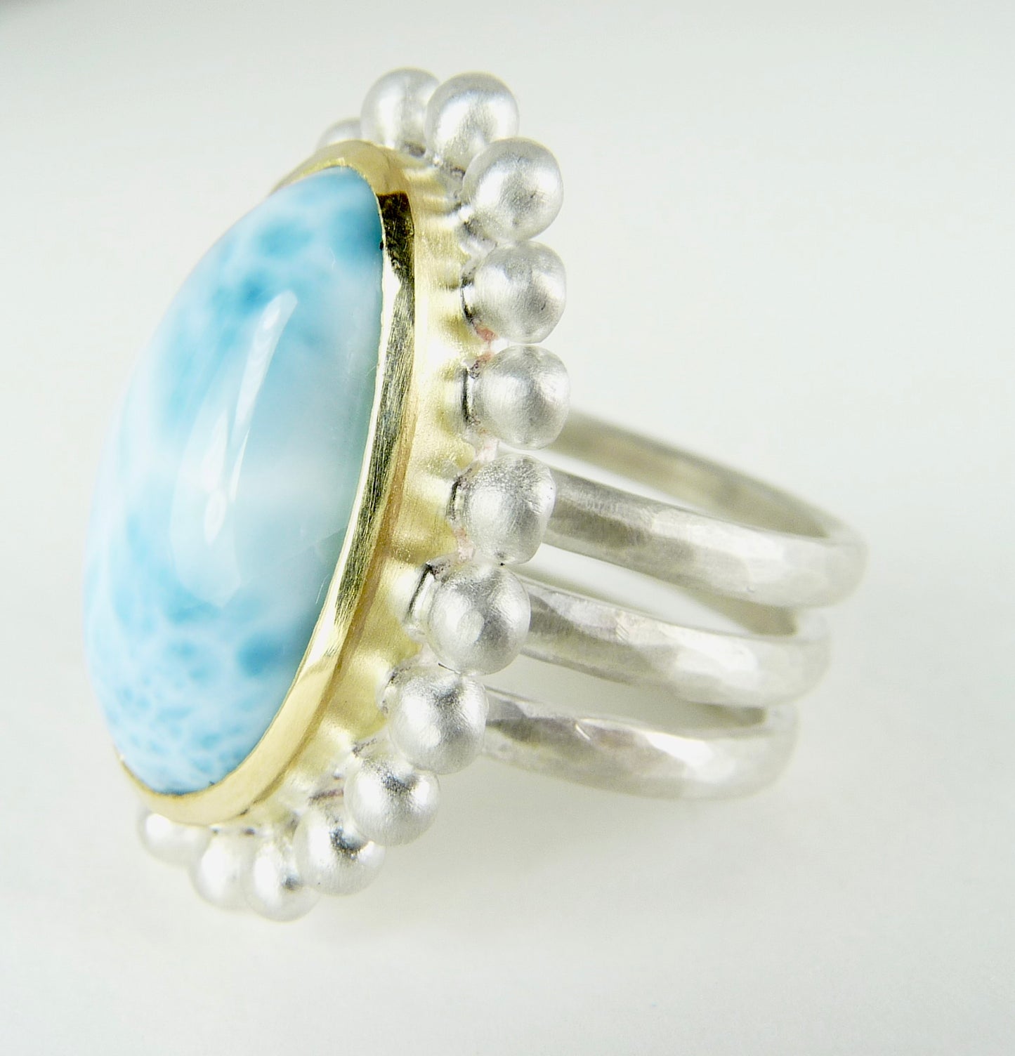 Larimar Courtesan Ring
