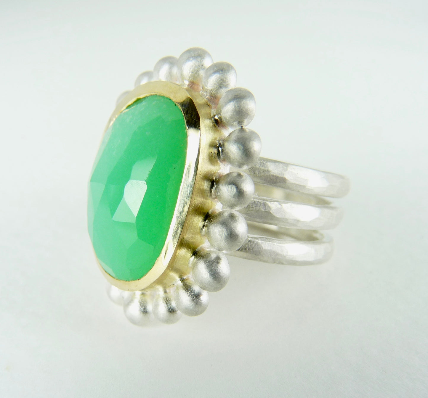 Large Chrysoprase Courtesan Ring