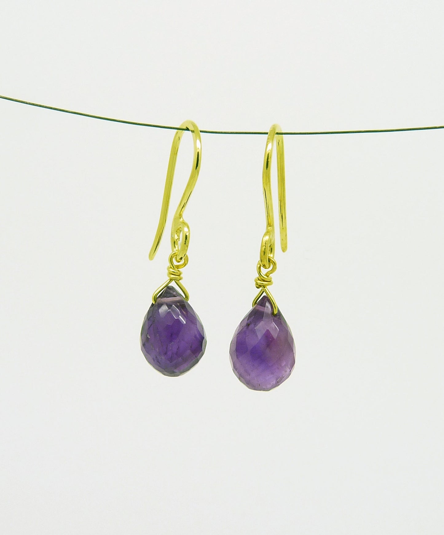 Blossoming, branch, jewellery, jewelry, earrings, hook, hooks, sterling, silver, 18ct, gold, nature, natural, amethyst, black, spinel, green, onyx, labradorite, lapis, lazuli, smoky, quartz