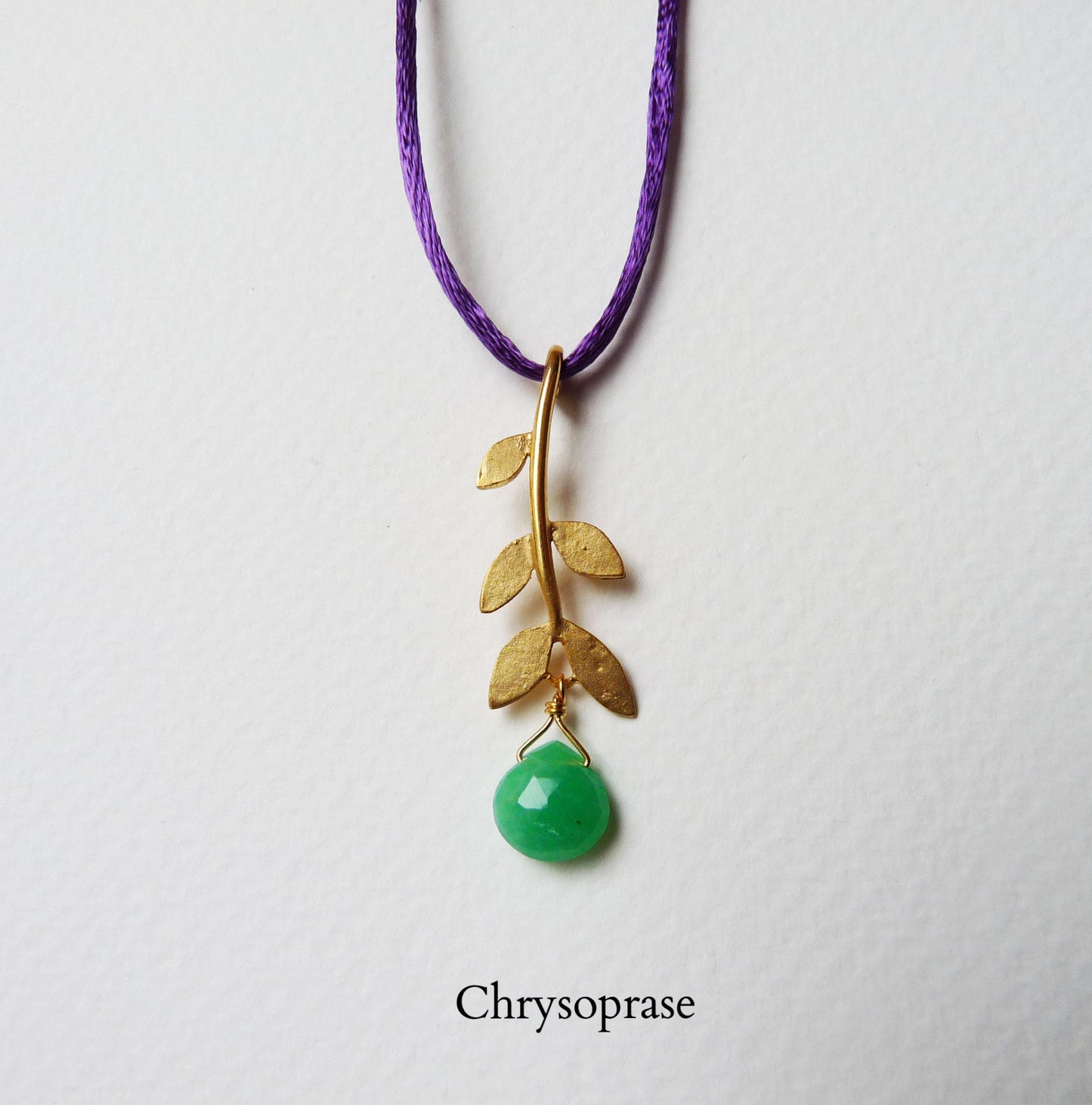 Gold Plate Sally Leaf on suede