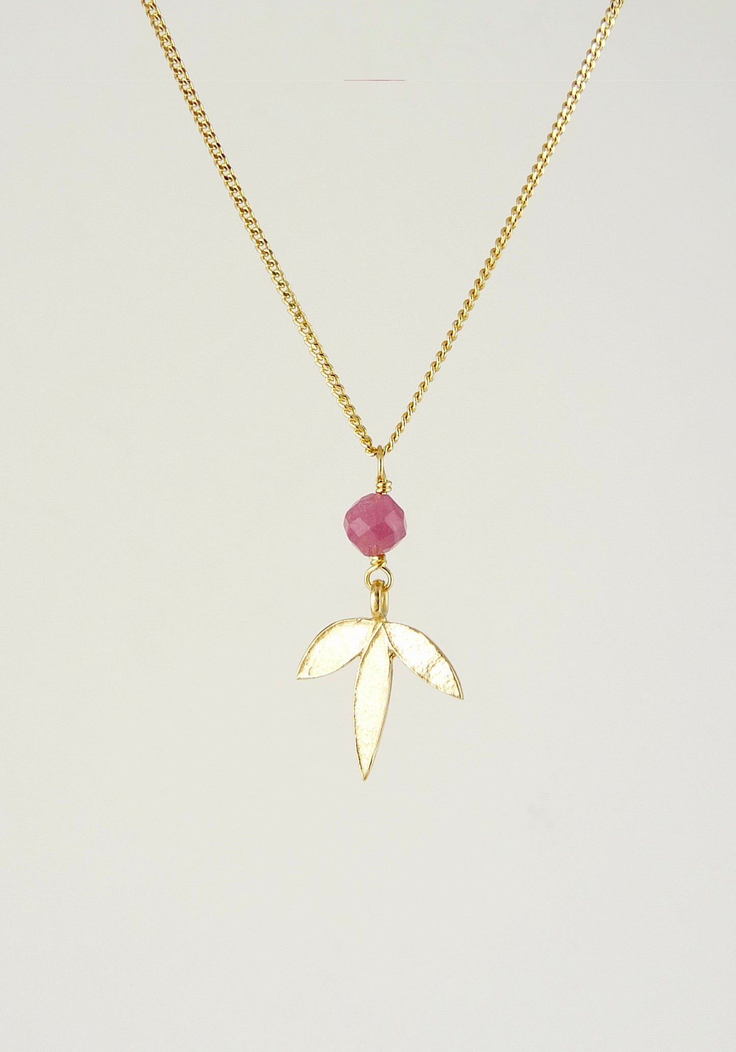 Claudia Flower Necklace with Pink Tourmaline