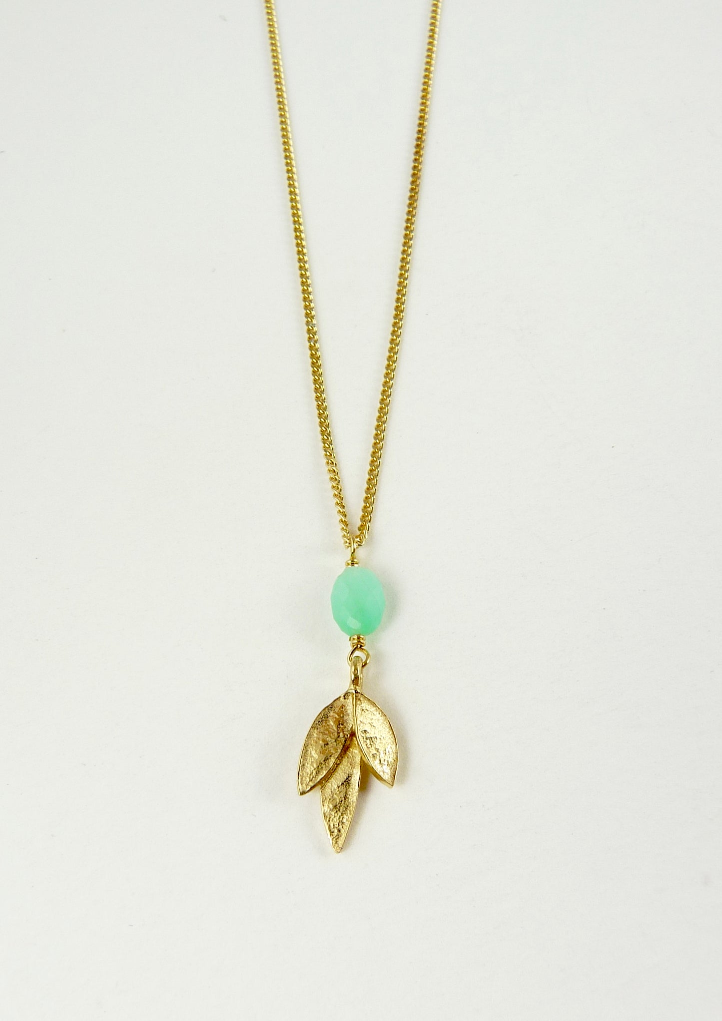 Martha Flower Necklace with Chrysoprase