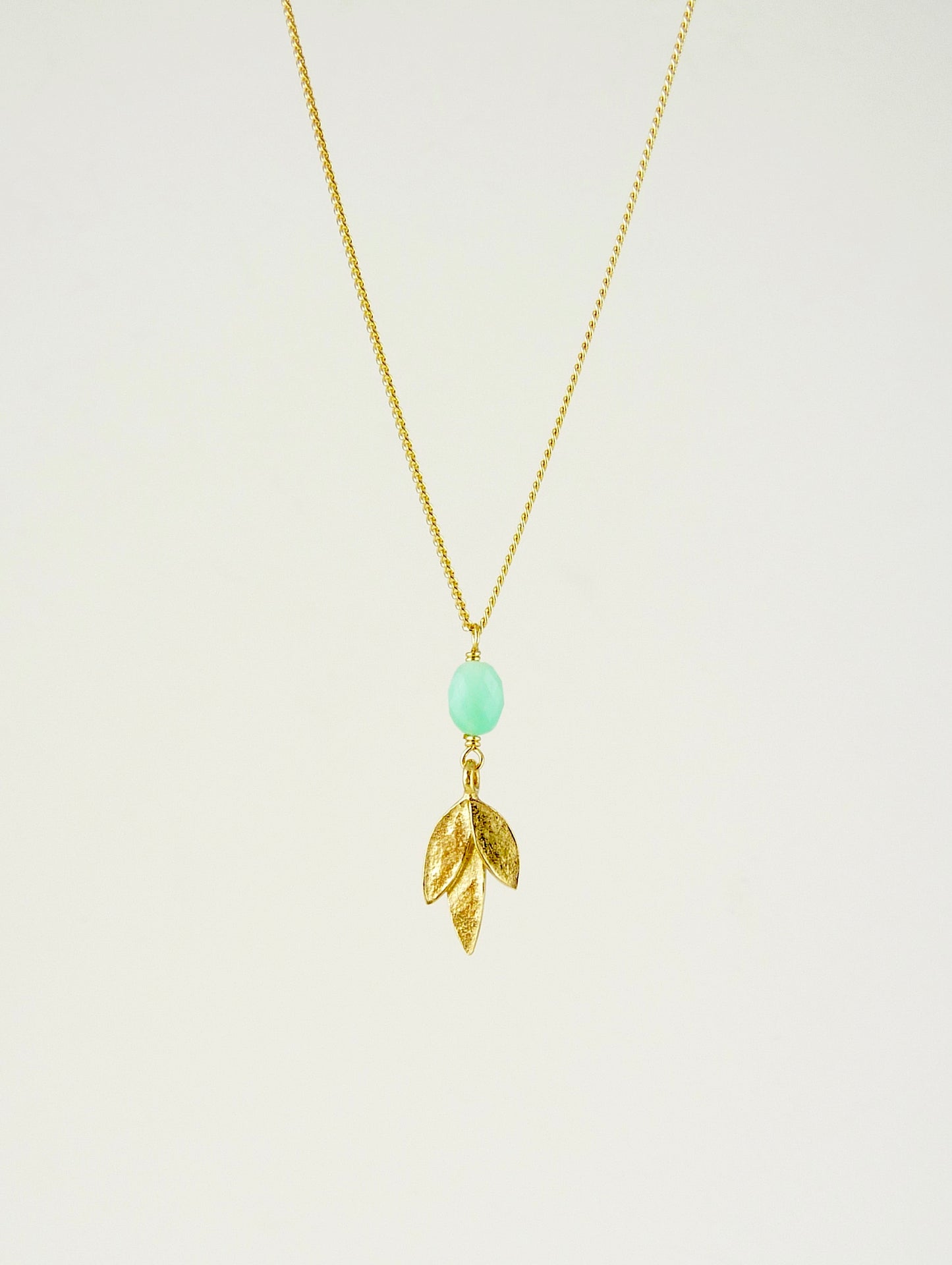 Martha Flower Necklace with Chrysoprase