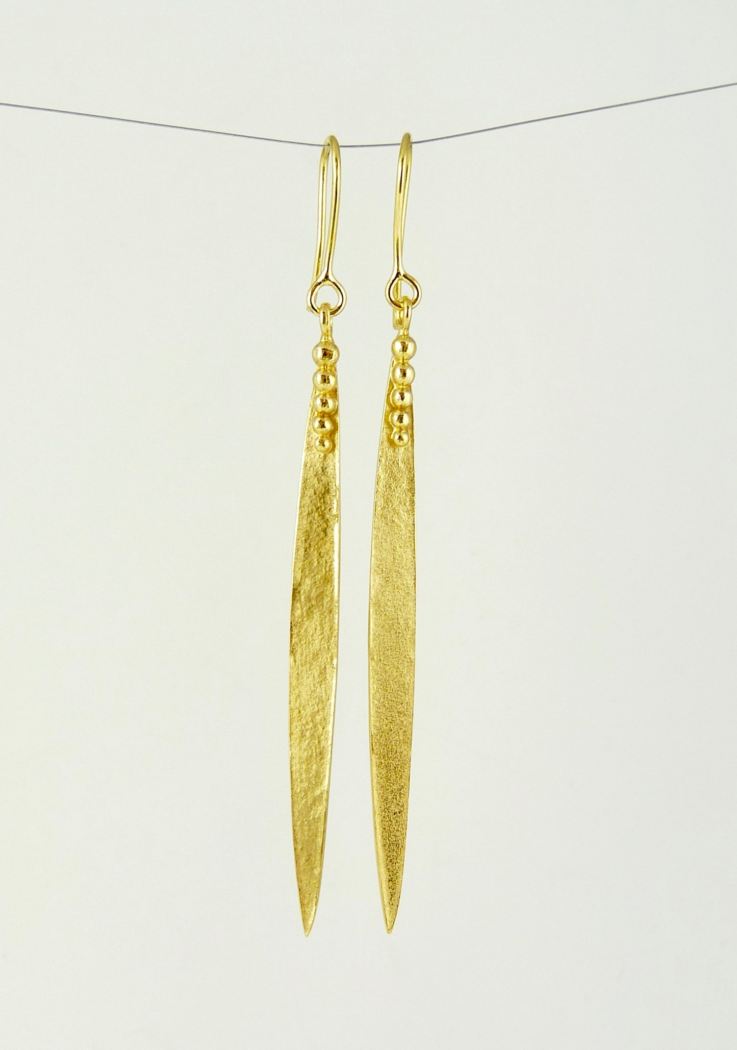 Large Madeleine Leaf Earrings With Hook Top