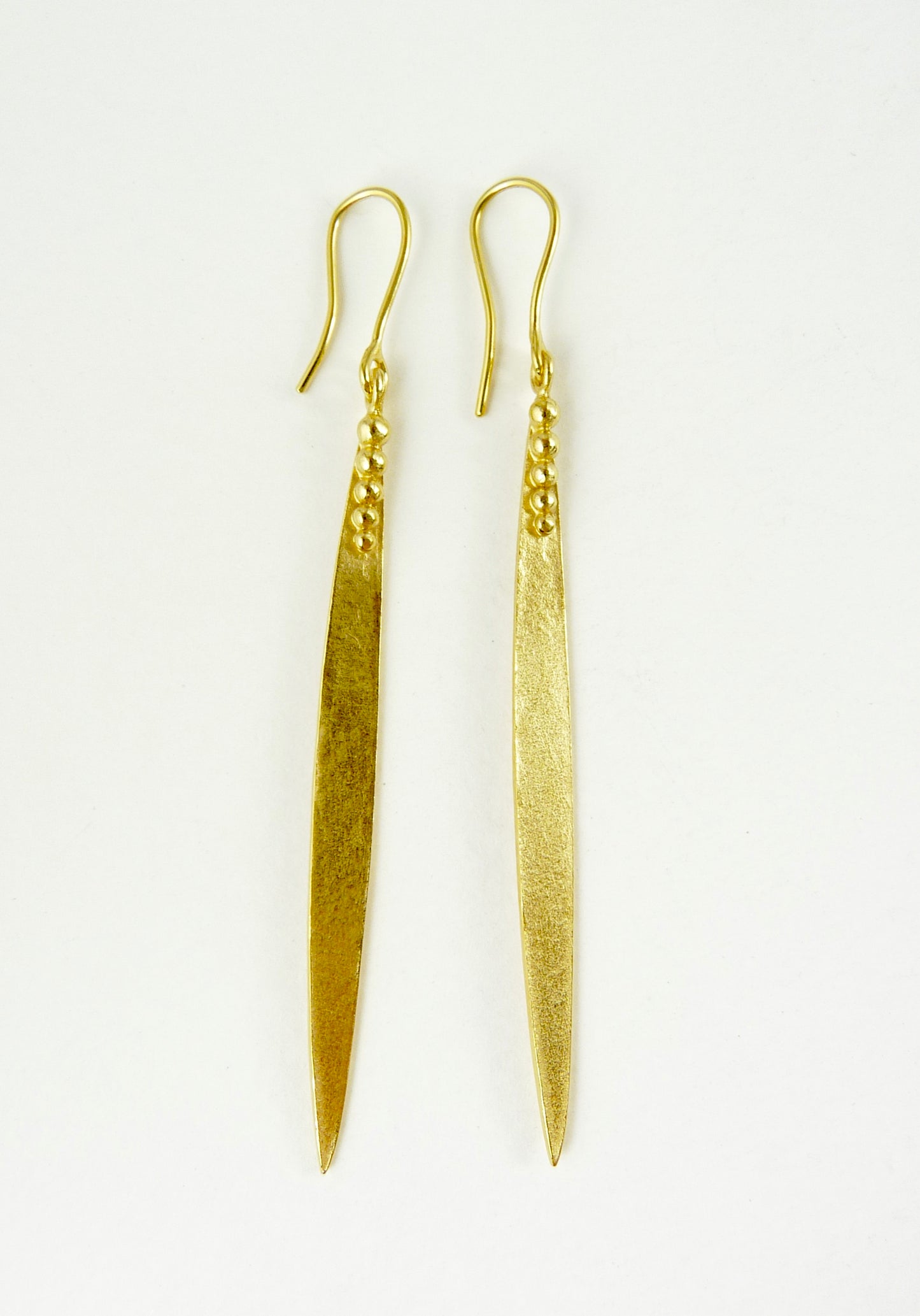 Large Madeleine Leaf Earrings With Hook Top