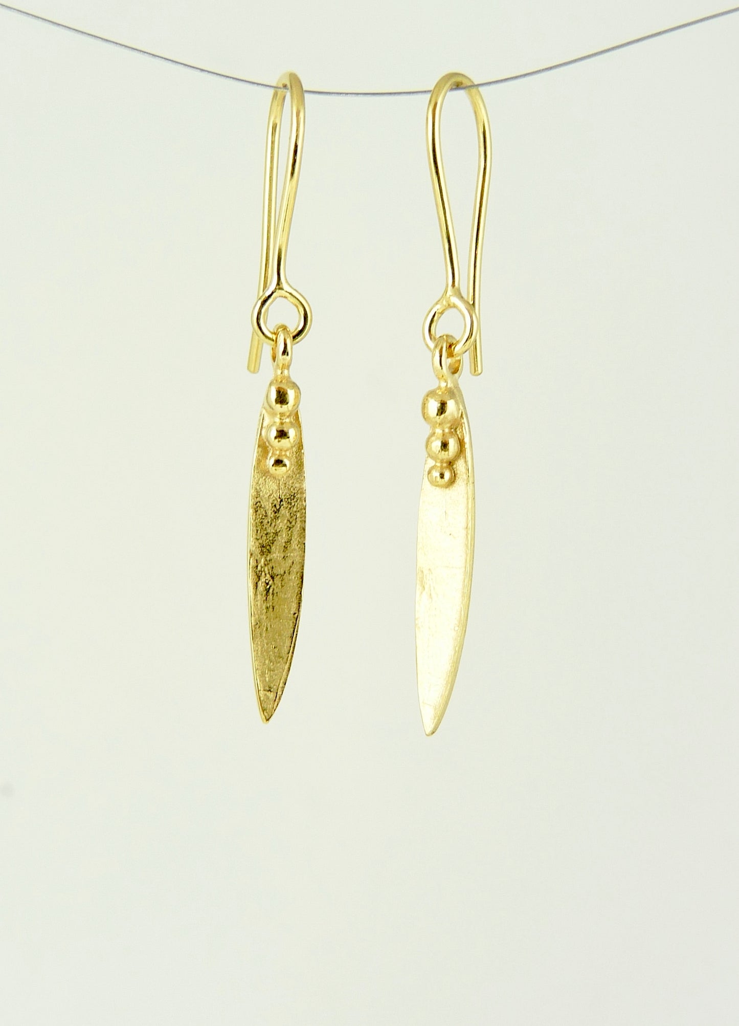 Small Madeleine Leaf Hook Top Earrings