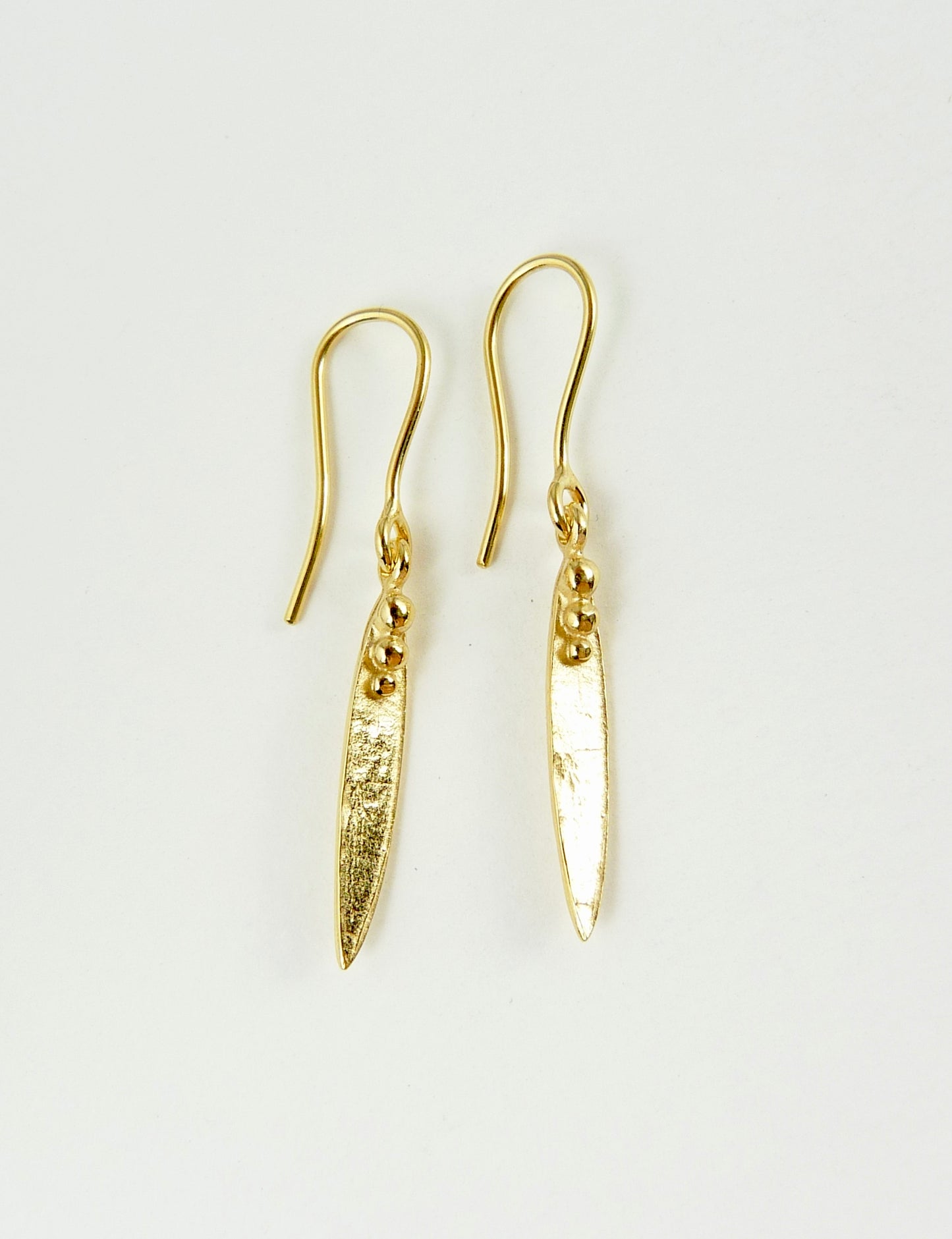 Small Madeleine Leaf Hook Top Earrings