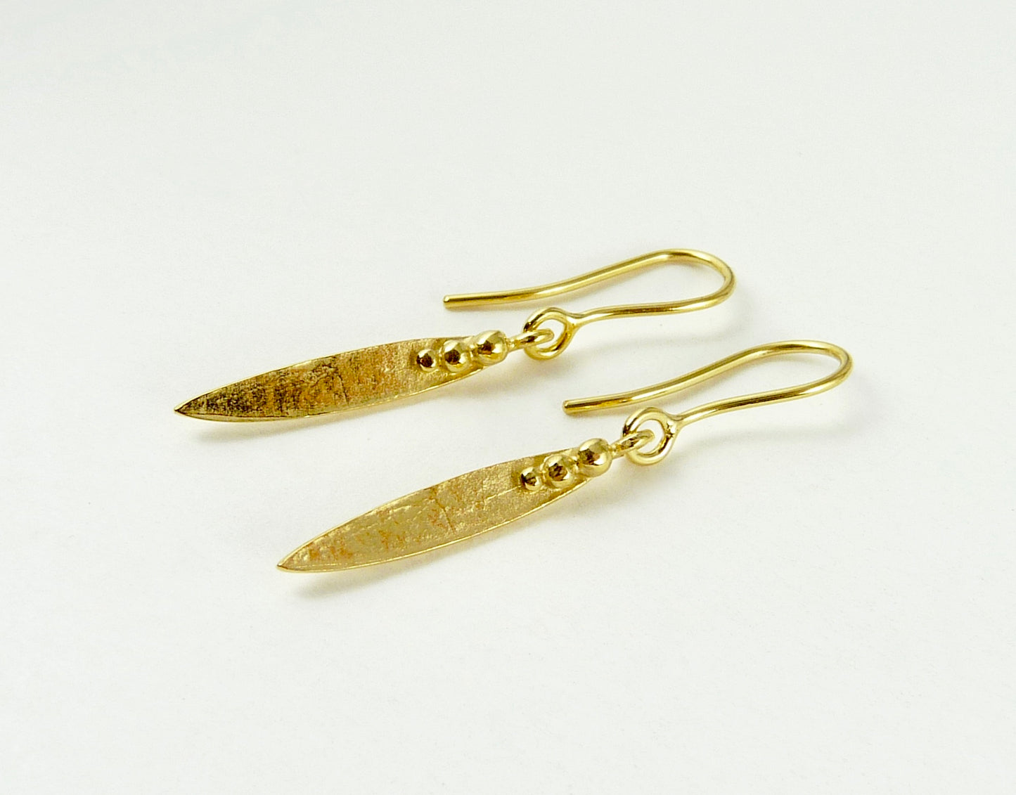 Small Madeleine Leaf Hook Top Earrings