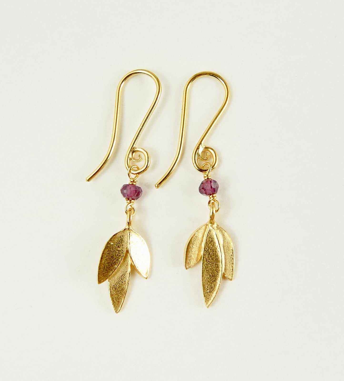 Martha Drop Earrings with Garnet