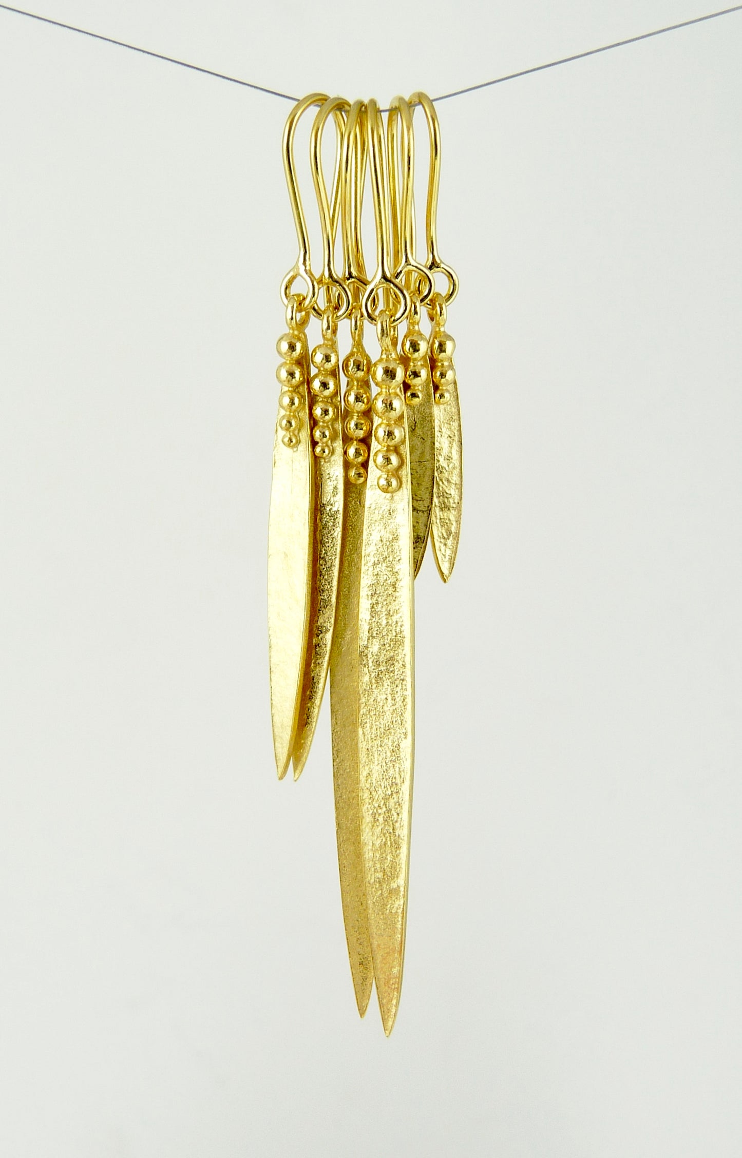 Large Madeleine Leaf Earrings With Hook Top