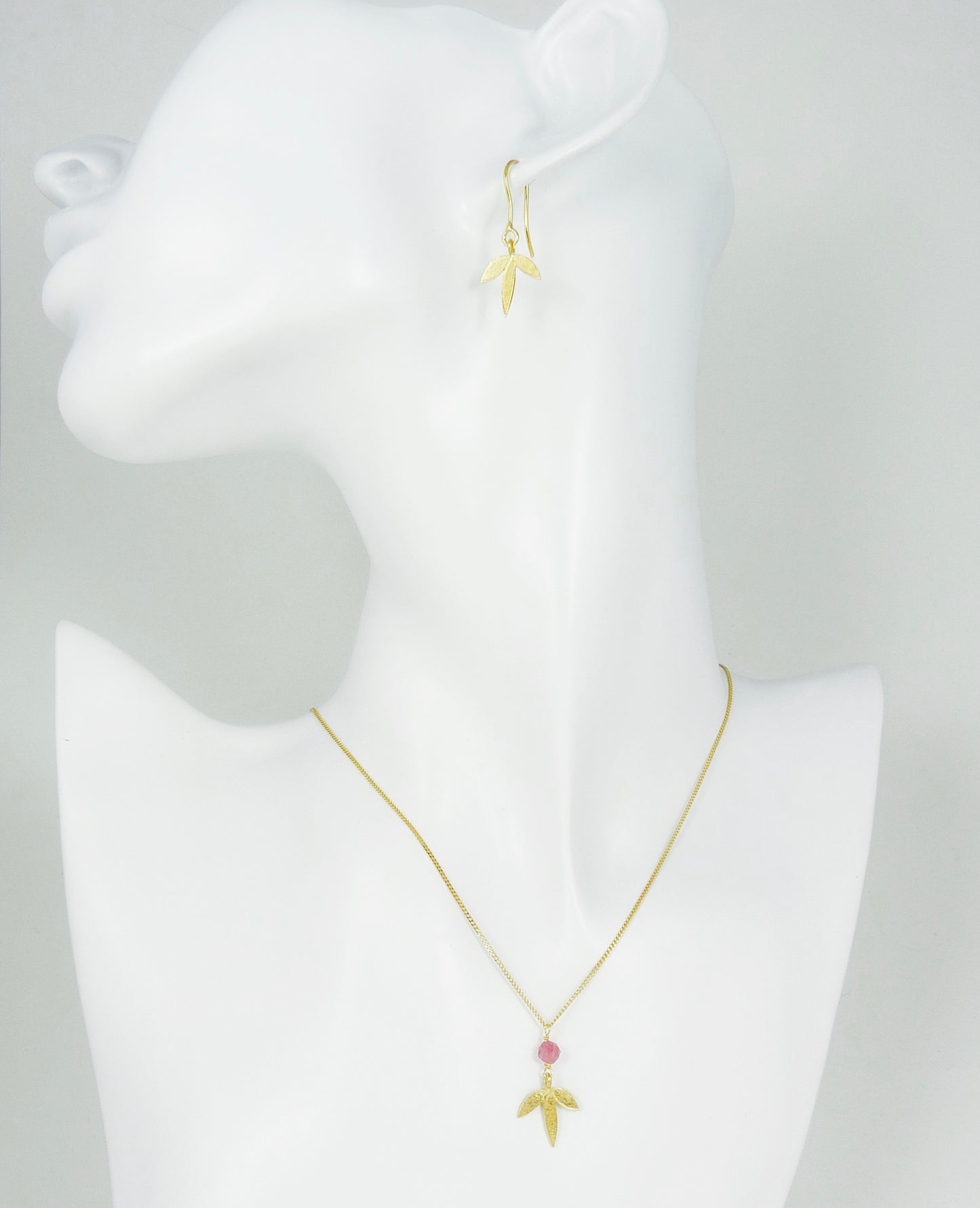 Claudia Flower Necklace with Pink Tourmaline