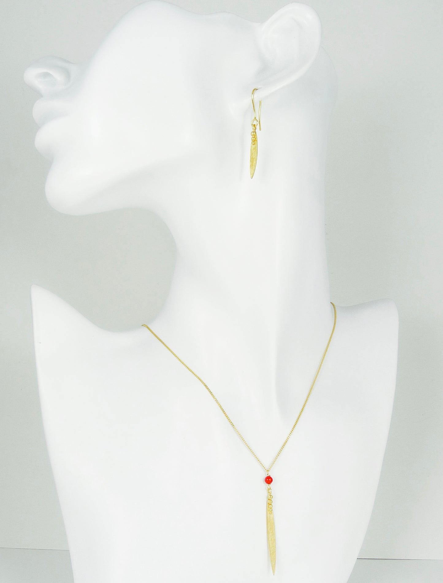 Small Madeleine Leaf Hook Top Earrings
