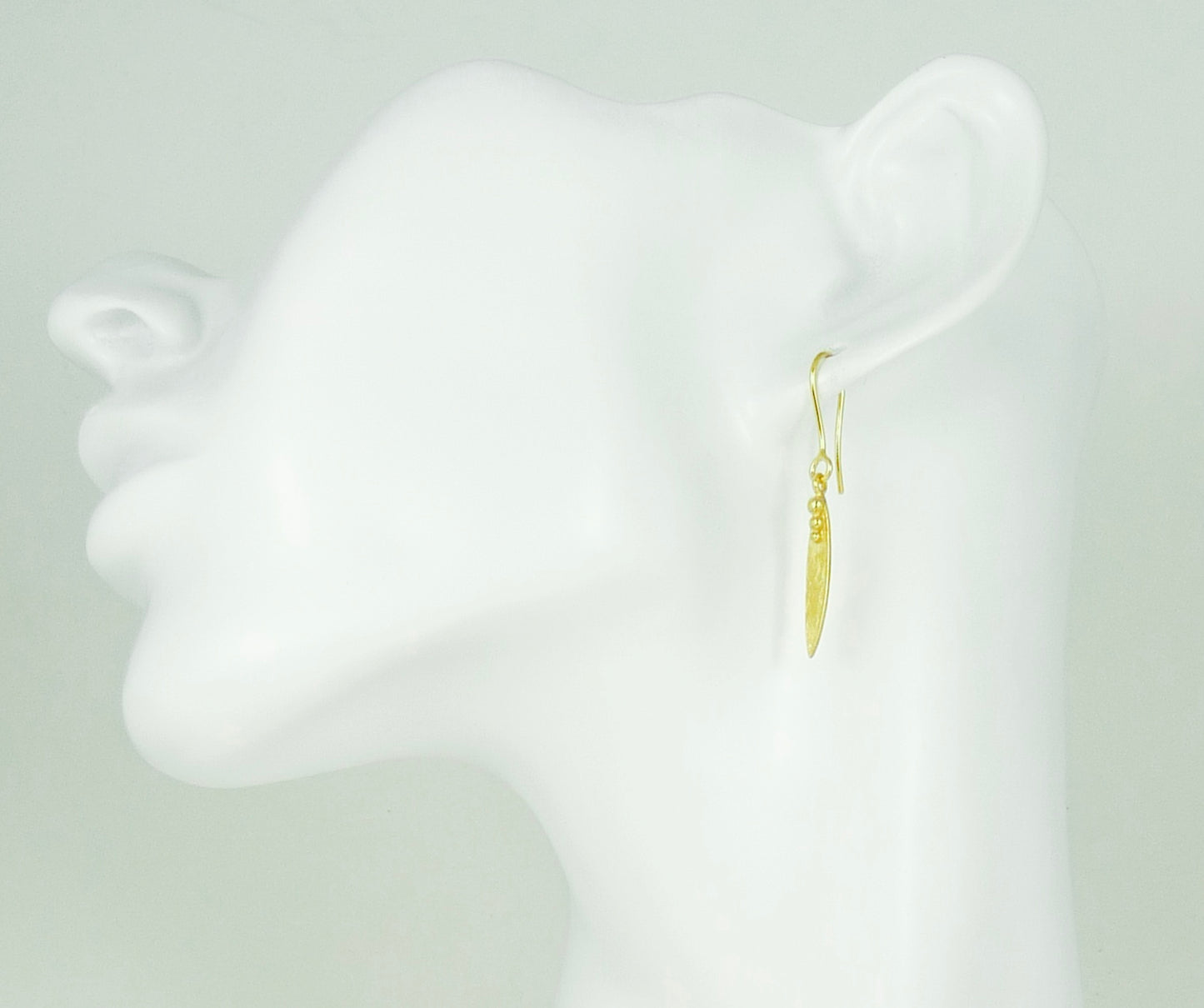 Small Madeleine Leaf Hook Top Earrings