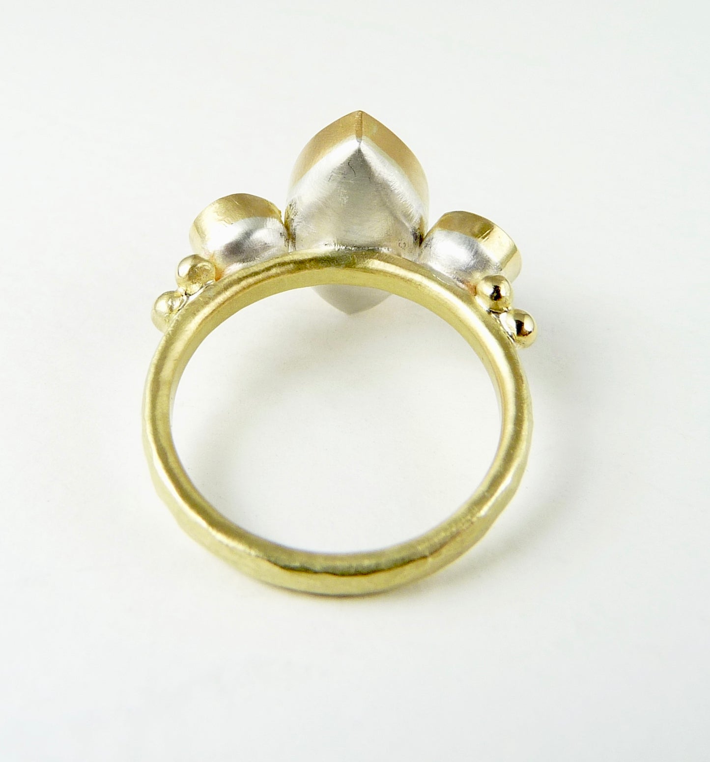 Marquise Salt and Pepper Diamond Ring