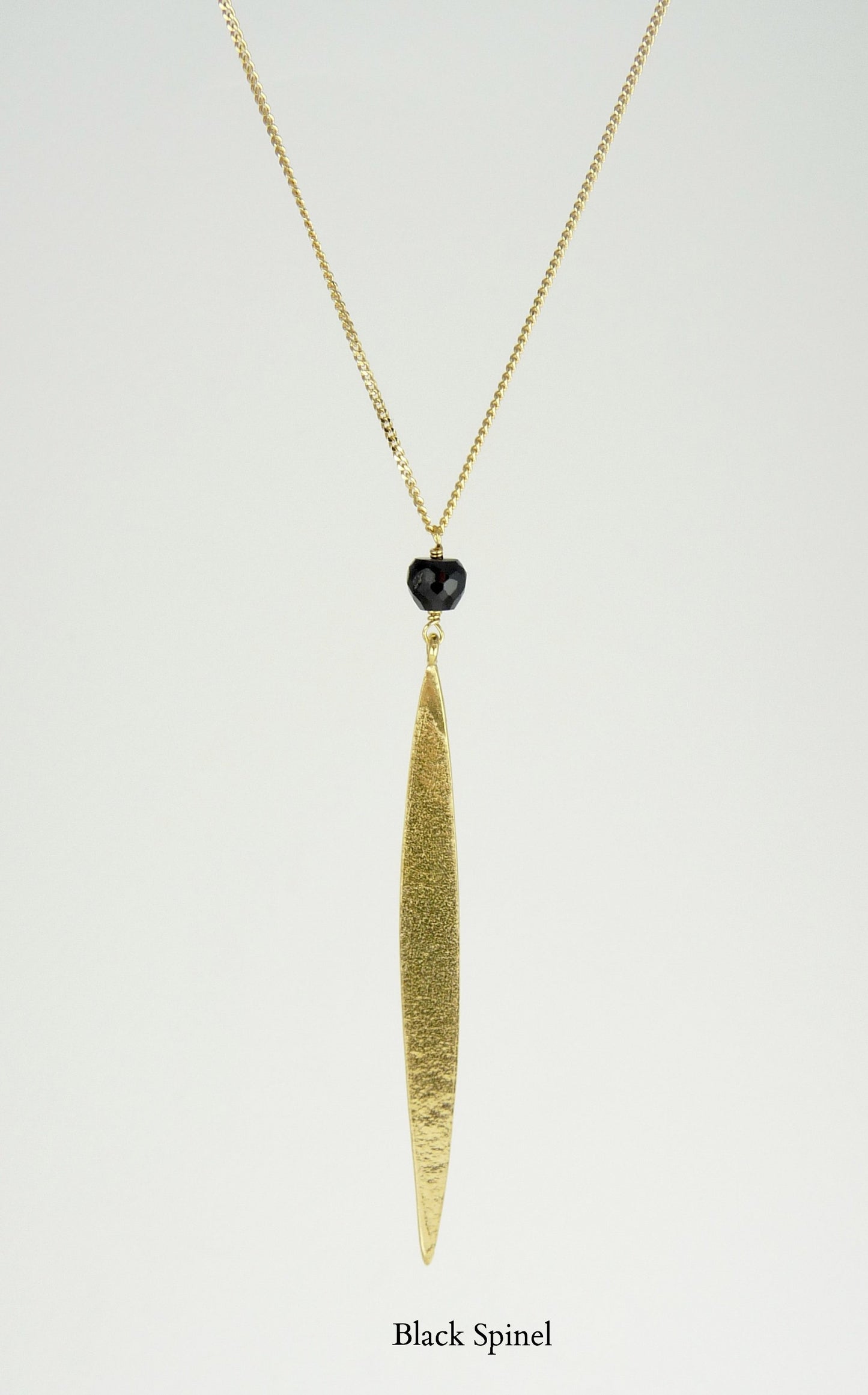 Single Lily Long Leaf Necklace